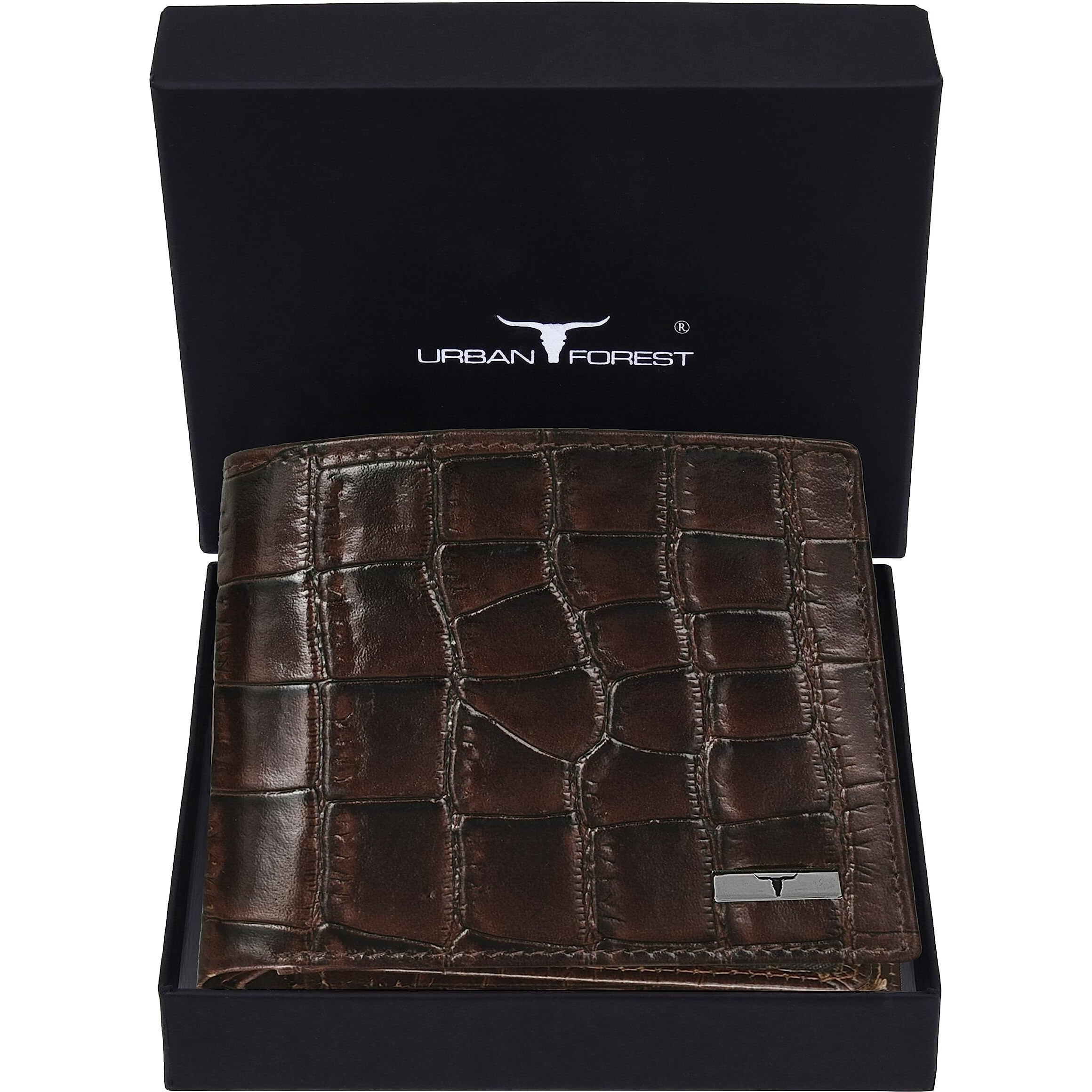Urban Forest Carl Printed Brown Leather Wallet For Men