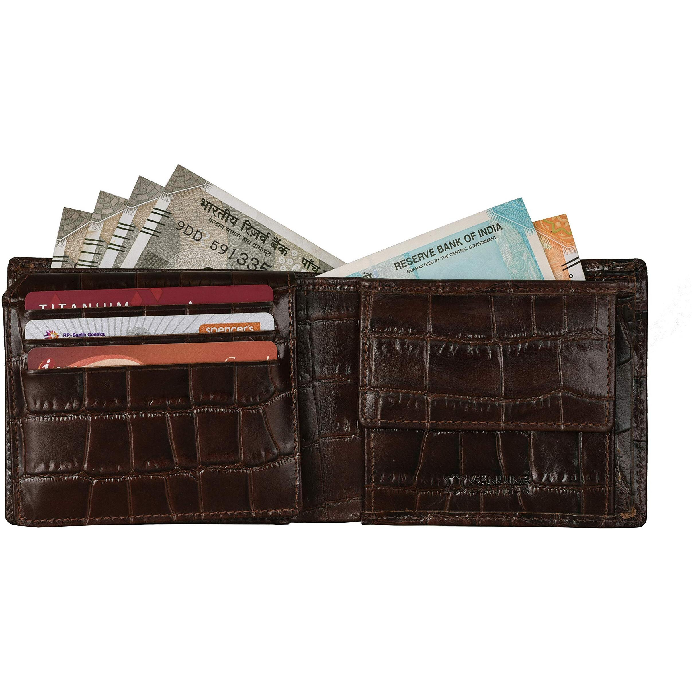 Urban Forest Carl Printed Brown Leather Wallet For Men
