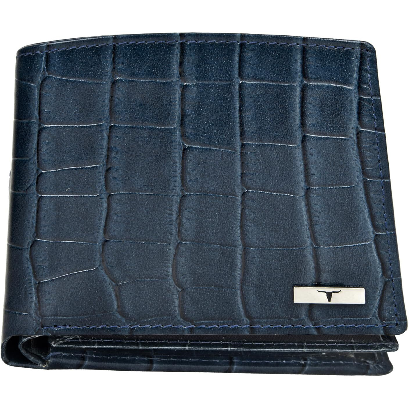 Urban Forest Carl Printed Blue Leather Wallet For Men