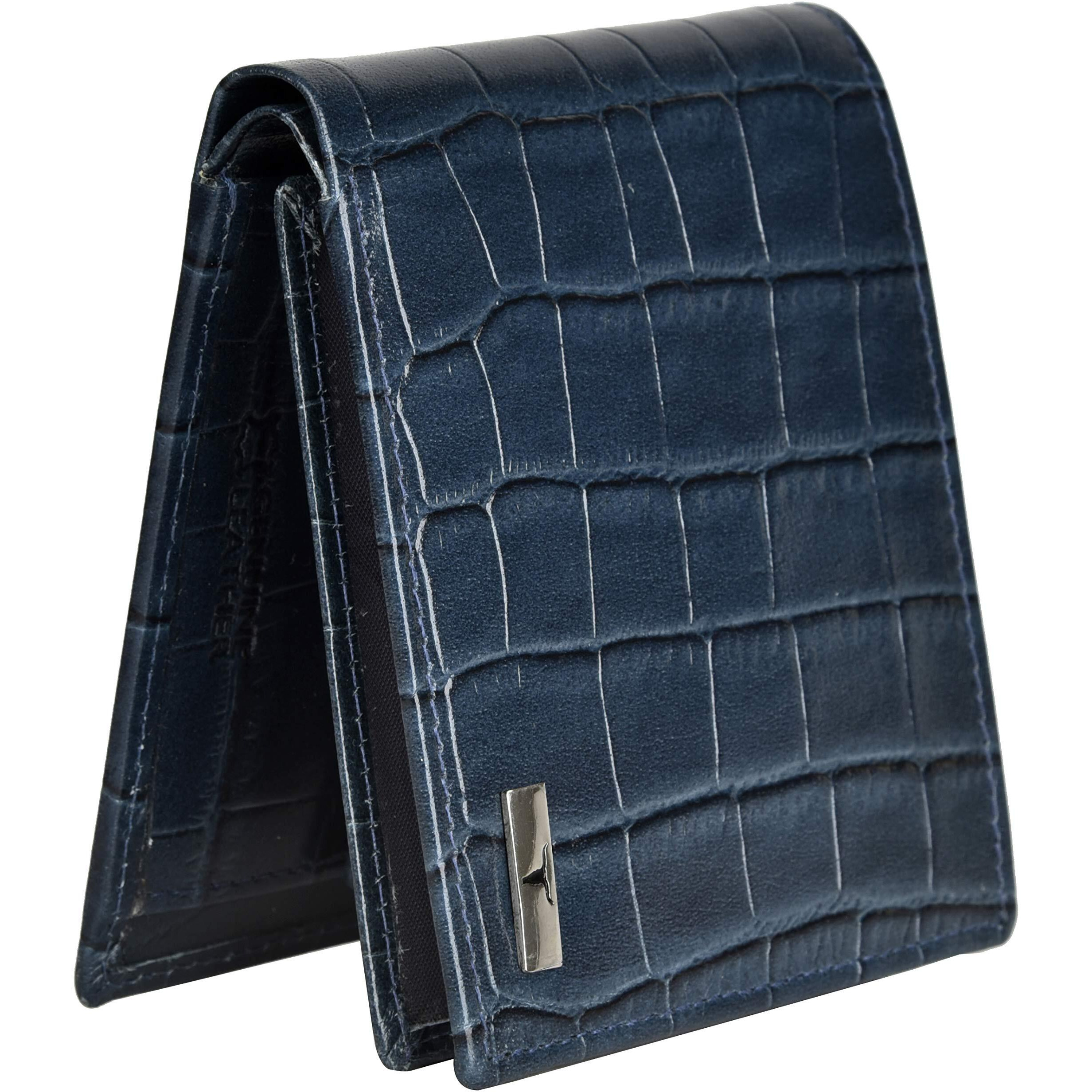 Urban Forest Carl Printed Blue Leather Wallet For Men