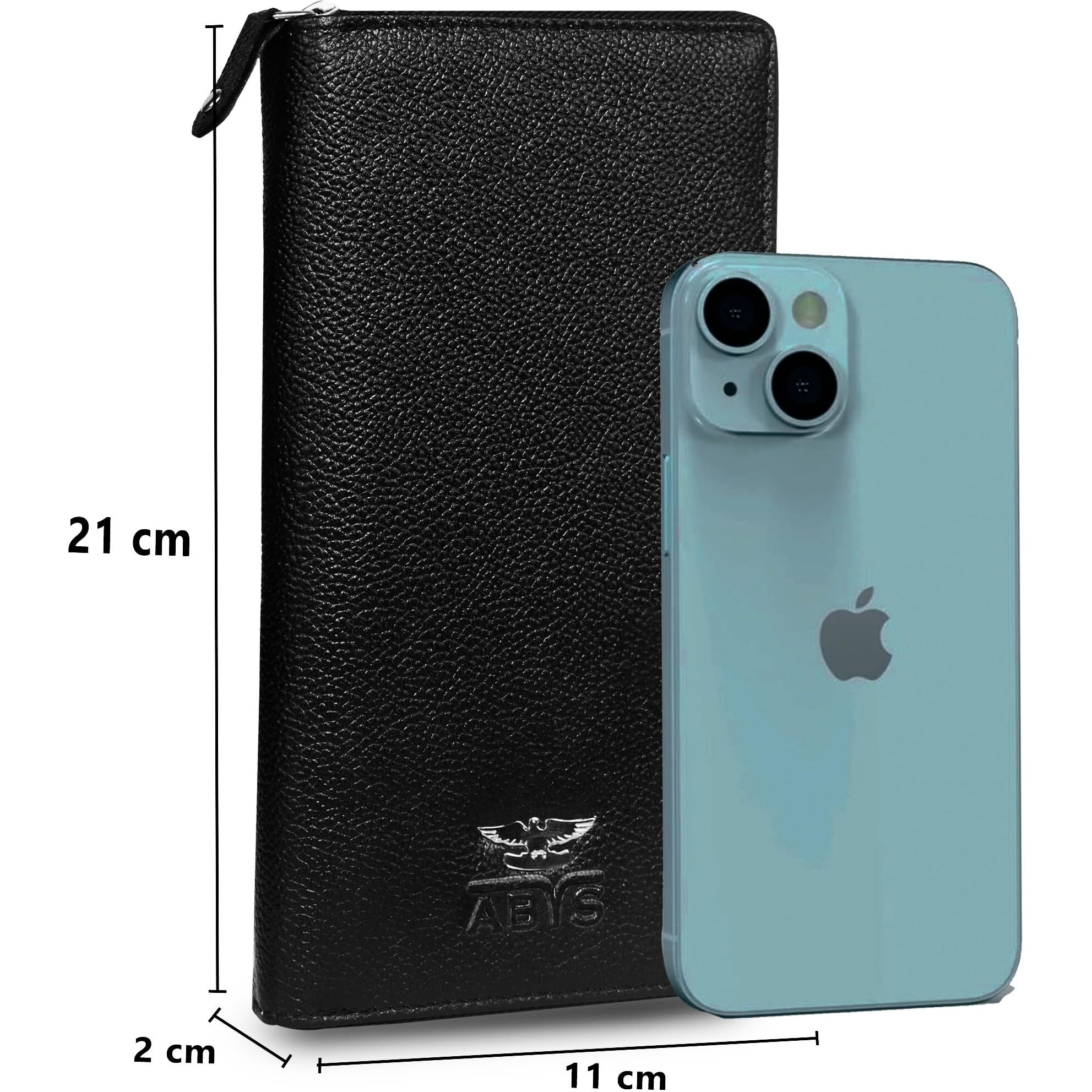 Abys Genuine Leather Rfid Protected 27 Card Slots Wallet For Men And Women (Black)