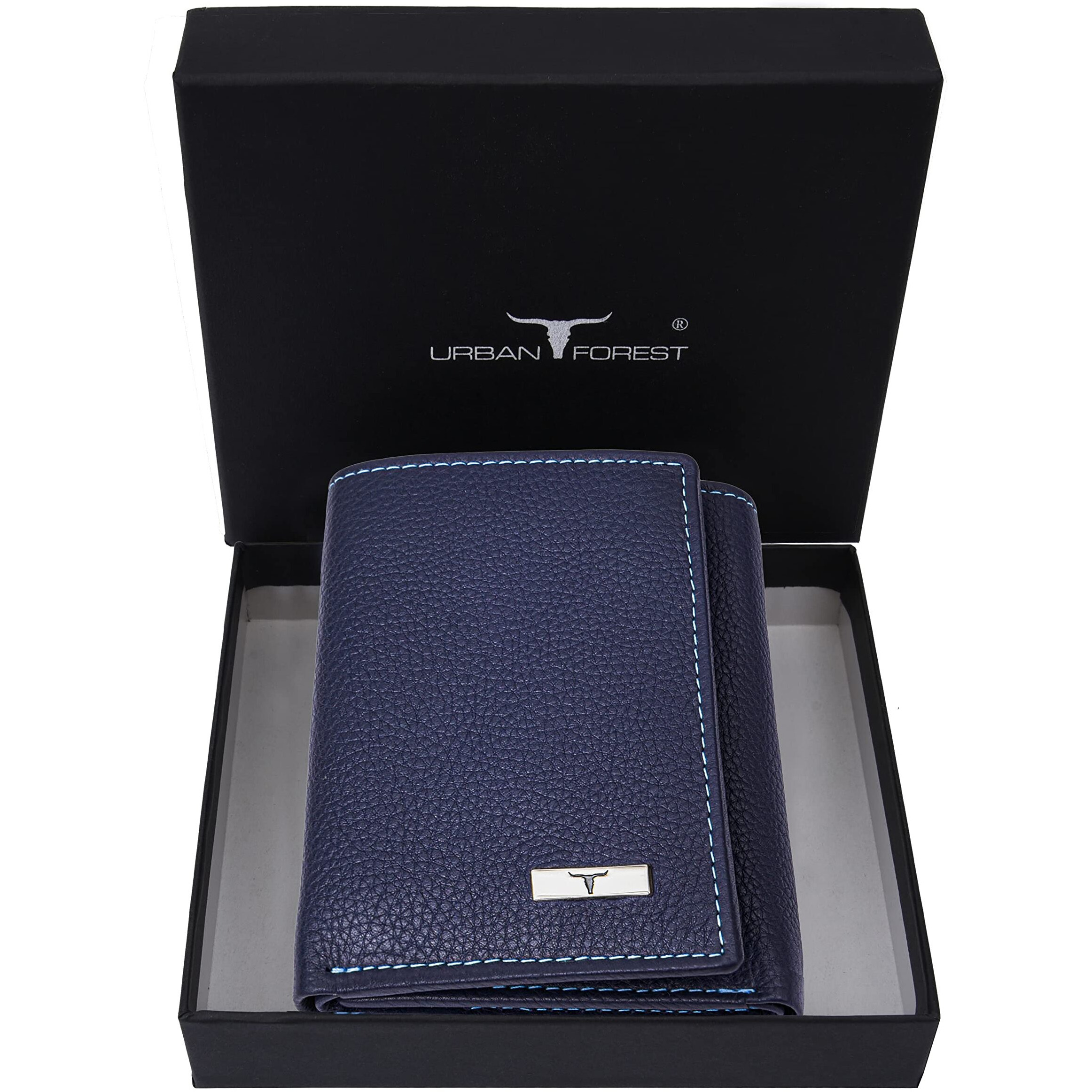 Urban Forest Travis Blue Leather Wallet For Men