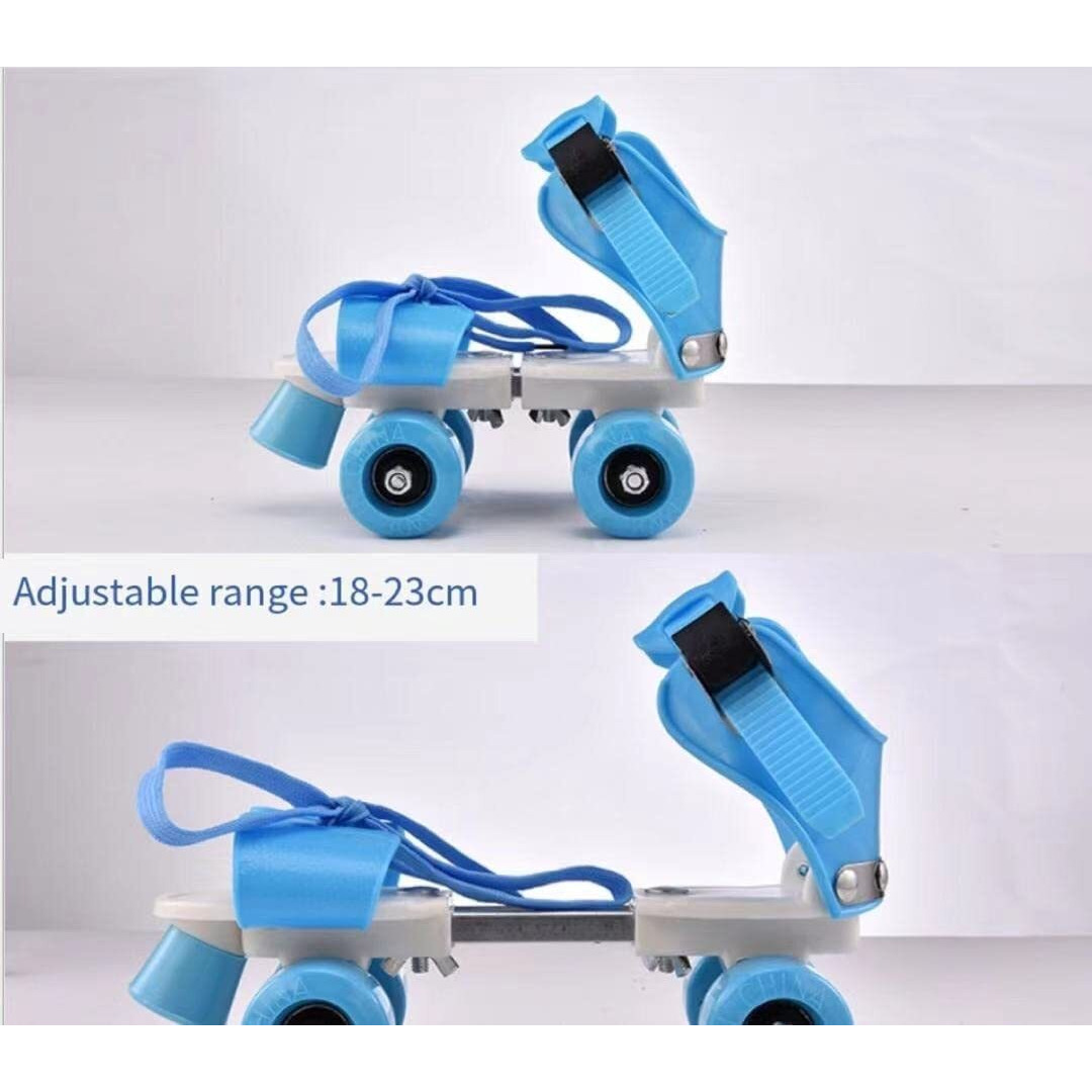Cable World Boy Roller Skates For Kids Age Group 5-15 Years Adjustable Inline Skating Shoes, Blue