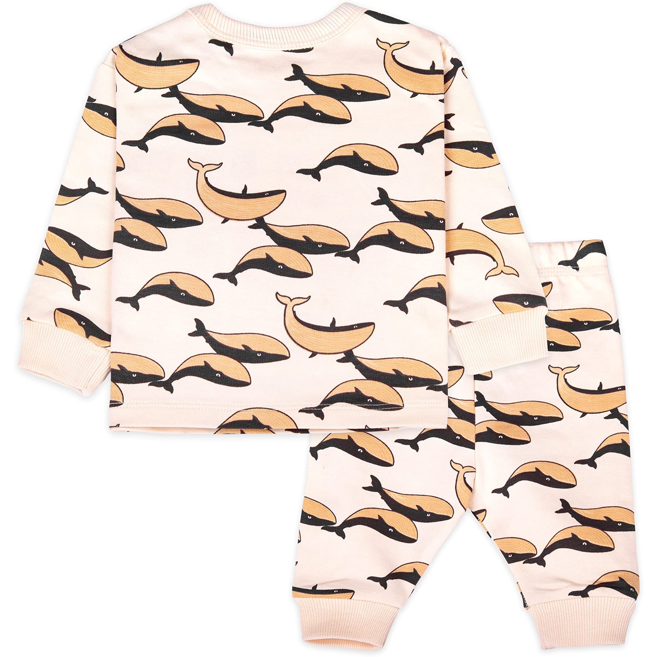 Ariel Cotton Fleece Clothing Sets For Boys & Girls - Unisex Winter Clothing Sets Full Sleeve T-Shirt & Pant, Multicolor