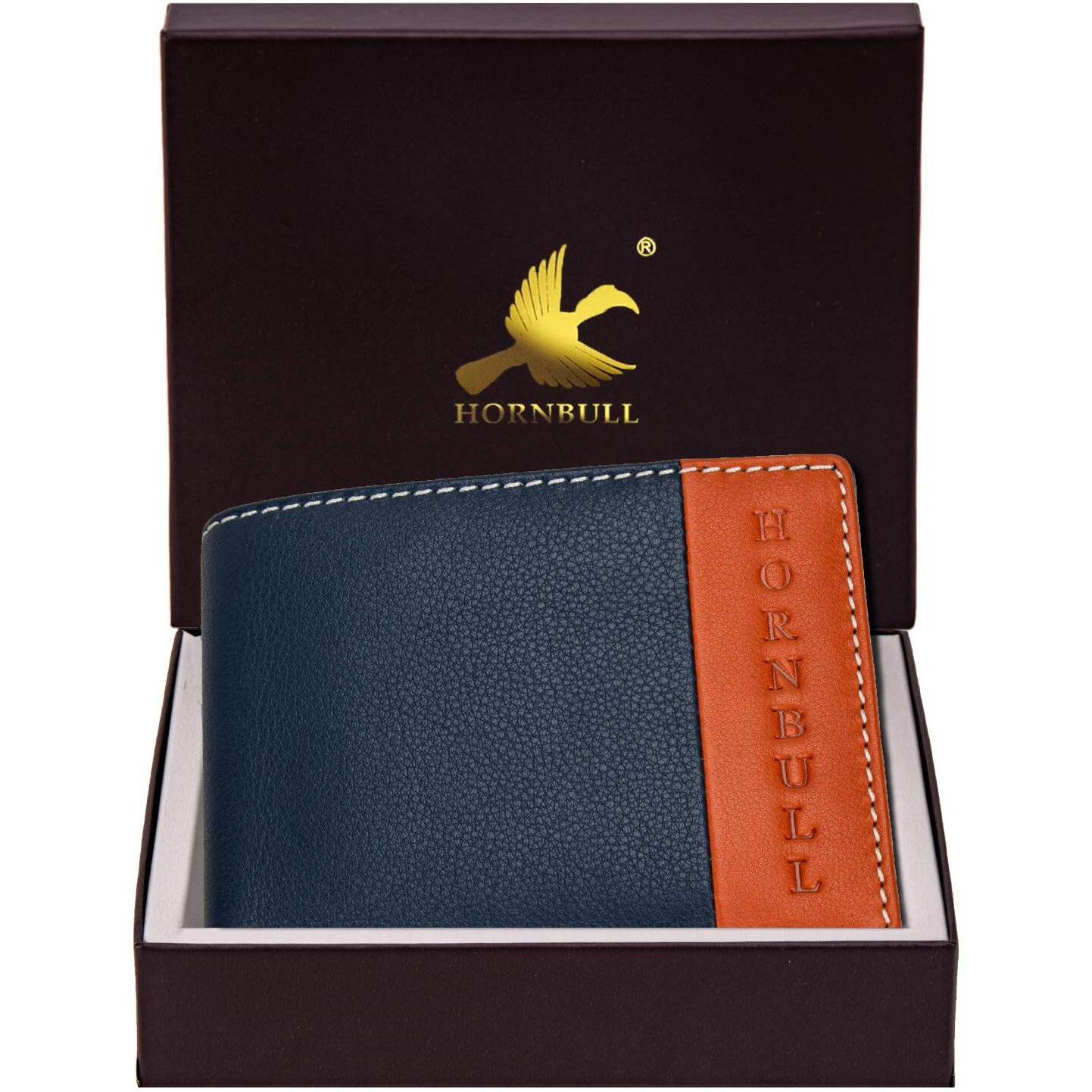 Hornbull Taylor Blue Leather Wallet For Men | Wallets Men With Rfid Blocking | Valentine's Day Gift For Men
