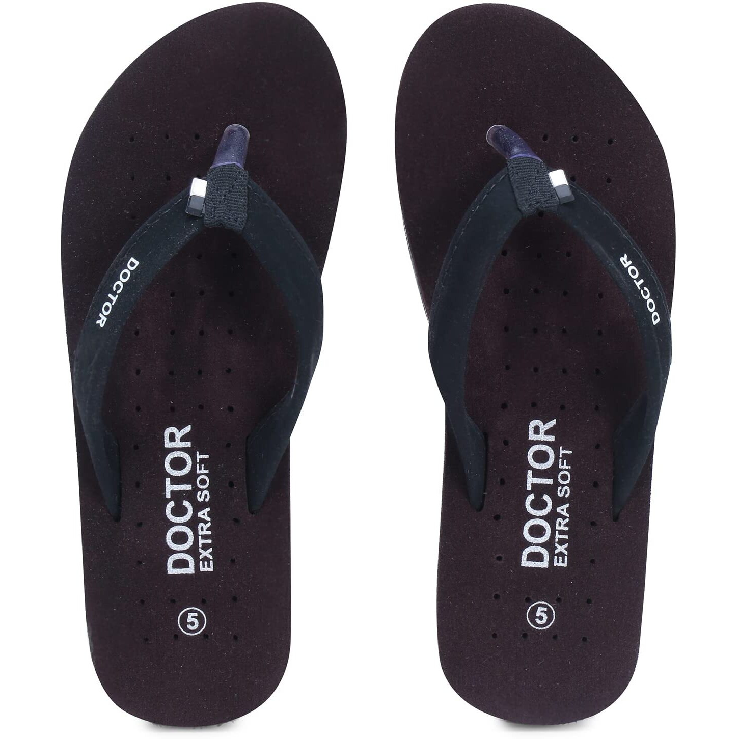 Doctor Extra Soft Ortho Care Dr Orthopaedic Grey Super Comfort Fit Flat Cushion Women's Flip-Flop House Slippers