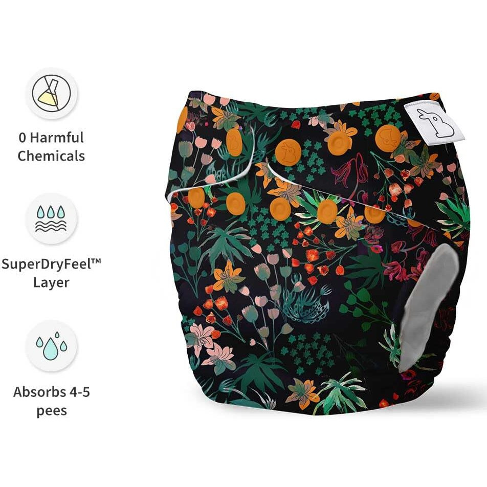 Superbottoms Pack Of 2 Cloth Diapers For Babies And Xtrahydrating Wipes-72 Pack-Freesize Washable & Reusable Adjustable Cloth Diaper For Babies From 5-17Kgs|Diaper With 2 Dry Feel Pad