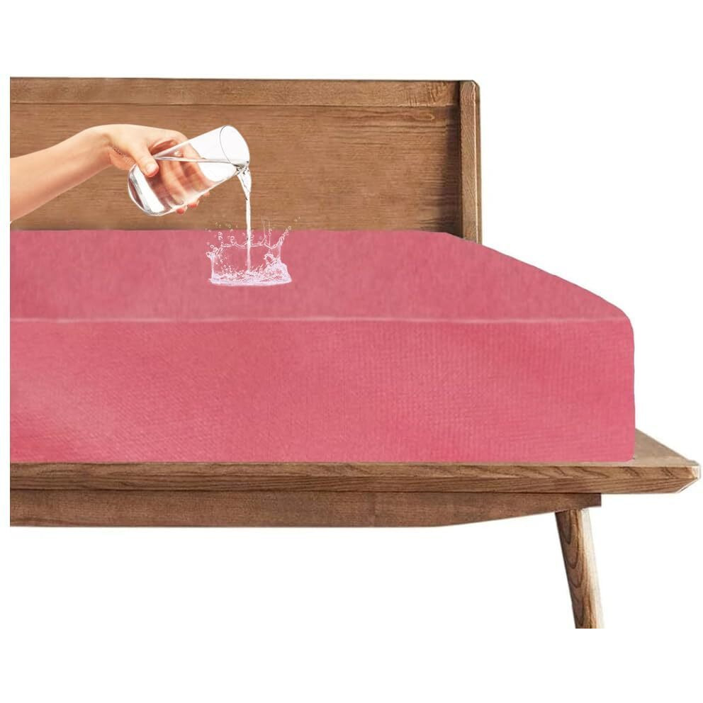 Trance Cotton Feel Terry Ultra Soft Waterproof Mattress Protector | Breathable - Hypoallergenic Mattresses Cover (75X48 Inch | 6.25X4 Feet, Pink - Pack Of 1)