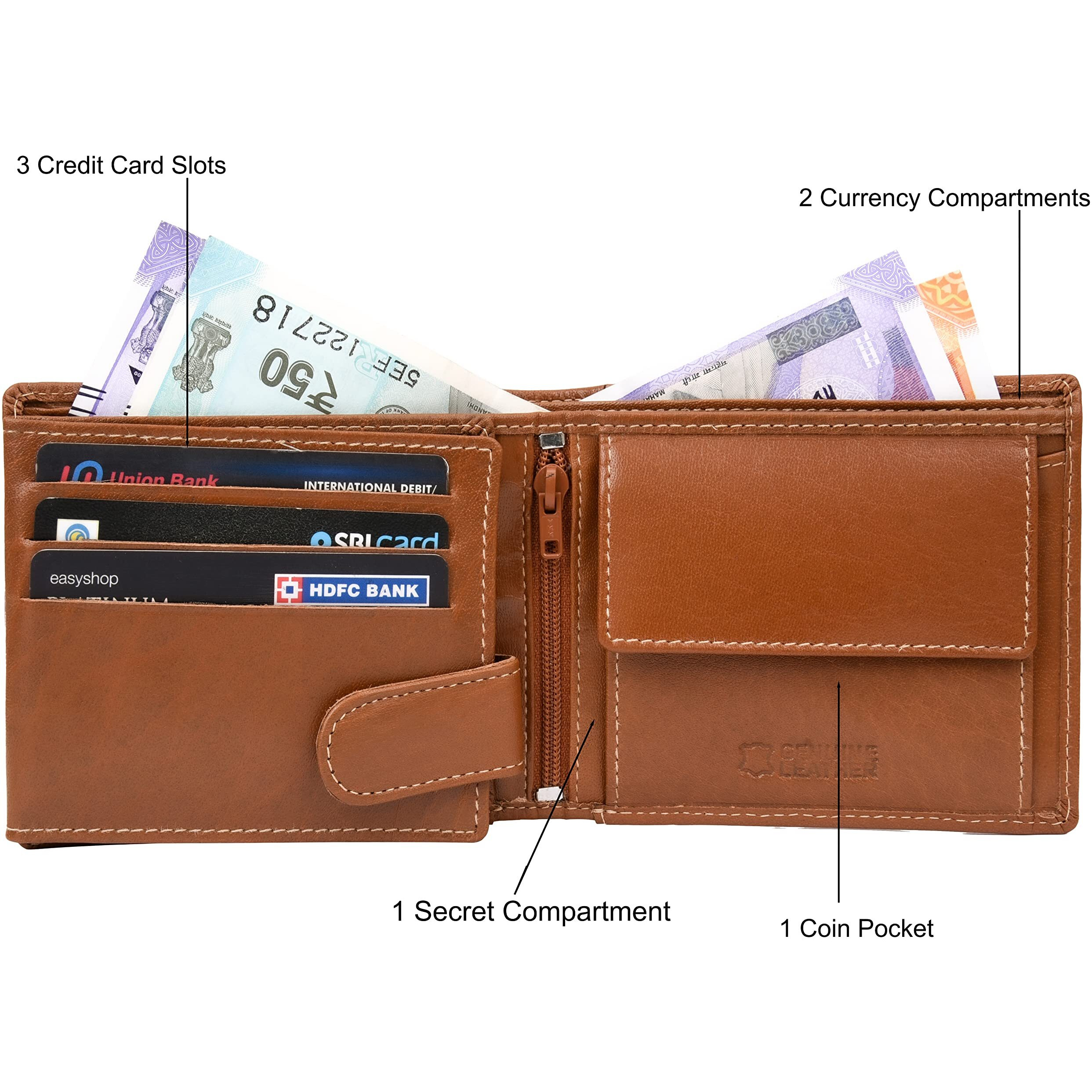 Urban Forest Oliver Cognac Leather Wallet For Men