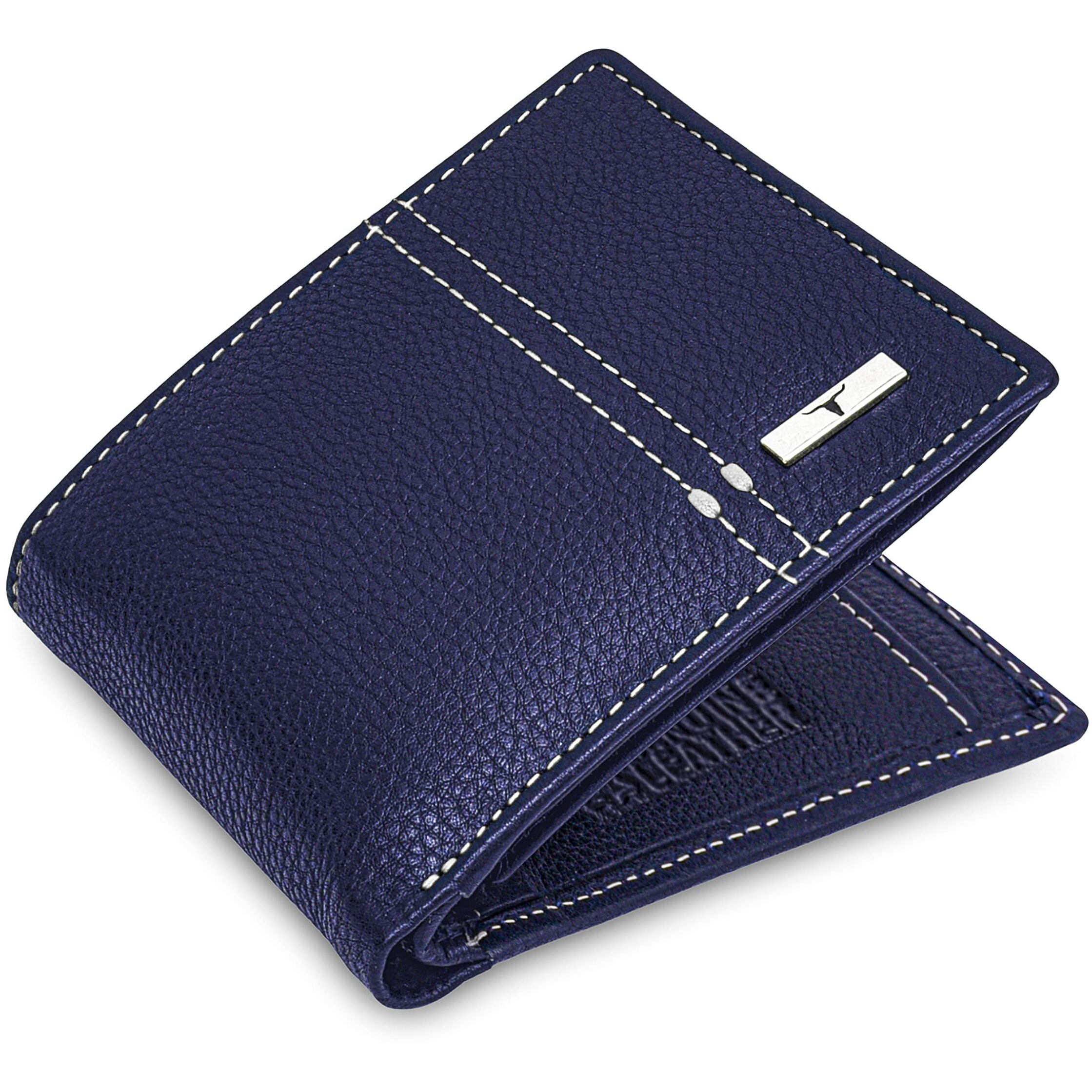 Urban Forest Liam Blue/White Leather Wallet For Men