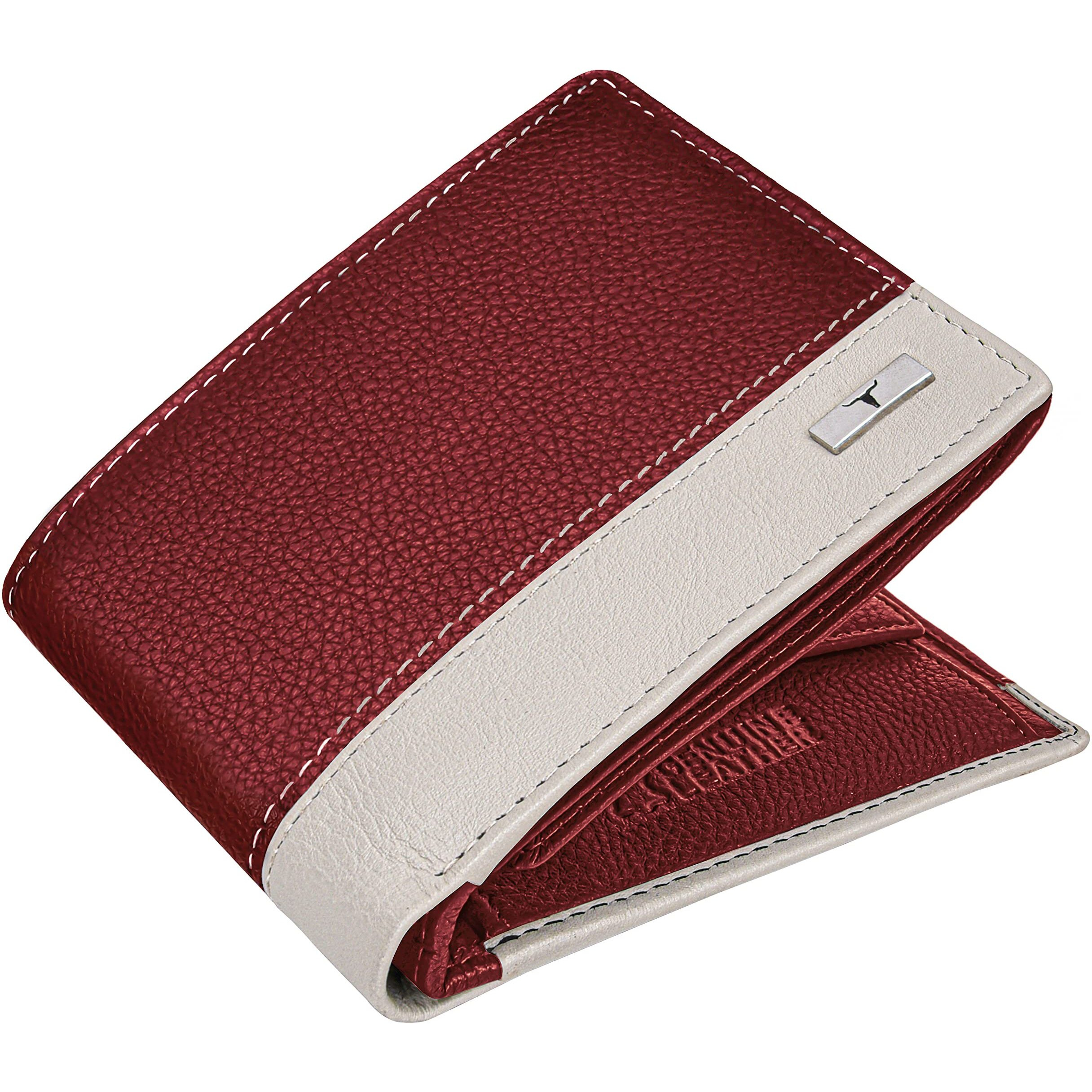 Urban Forest Seattle Red/Sand Leather Wallet For Men