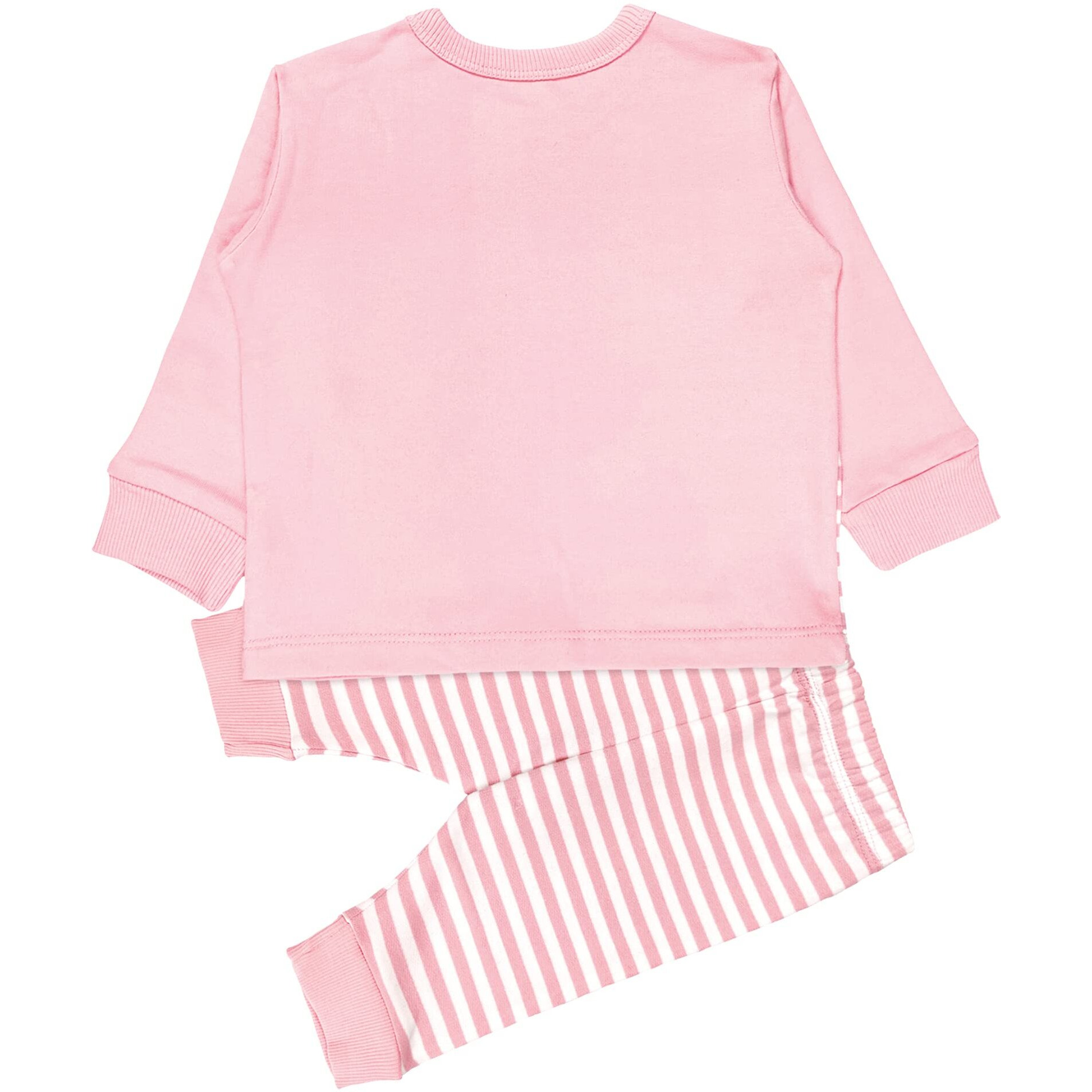 Ariel Cotton Fleece Clothing Pajama Set For Boys & Girls - Unisex Winter Clothing Sets Full Sleeve T-Shirt & Pant, Pink, 12-18 Months