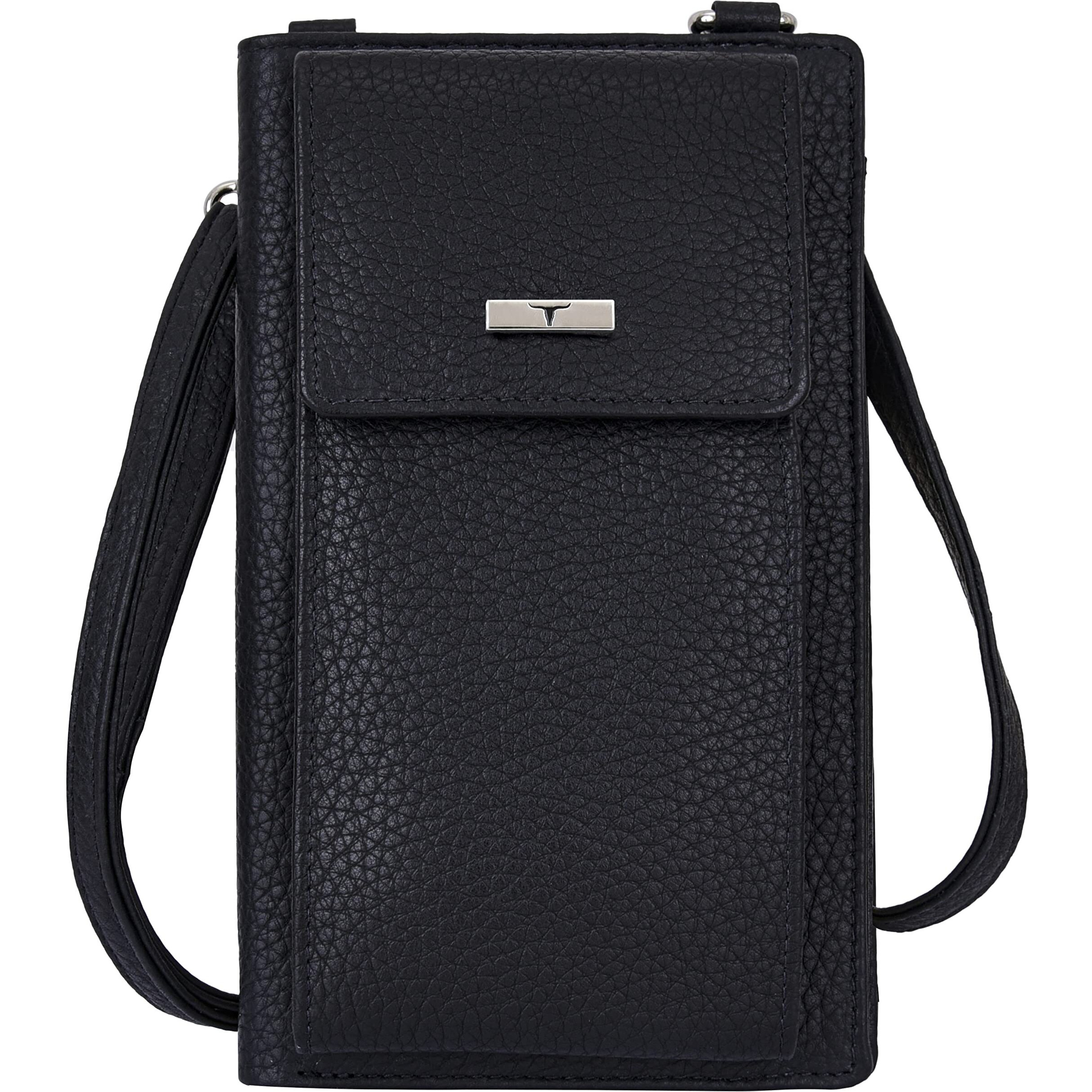 Urban Forest Ruby Black Leather Sling Wallet For Women
