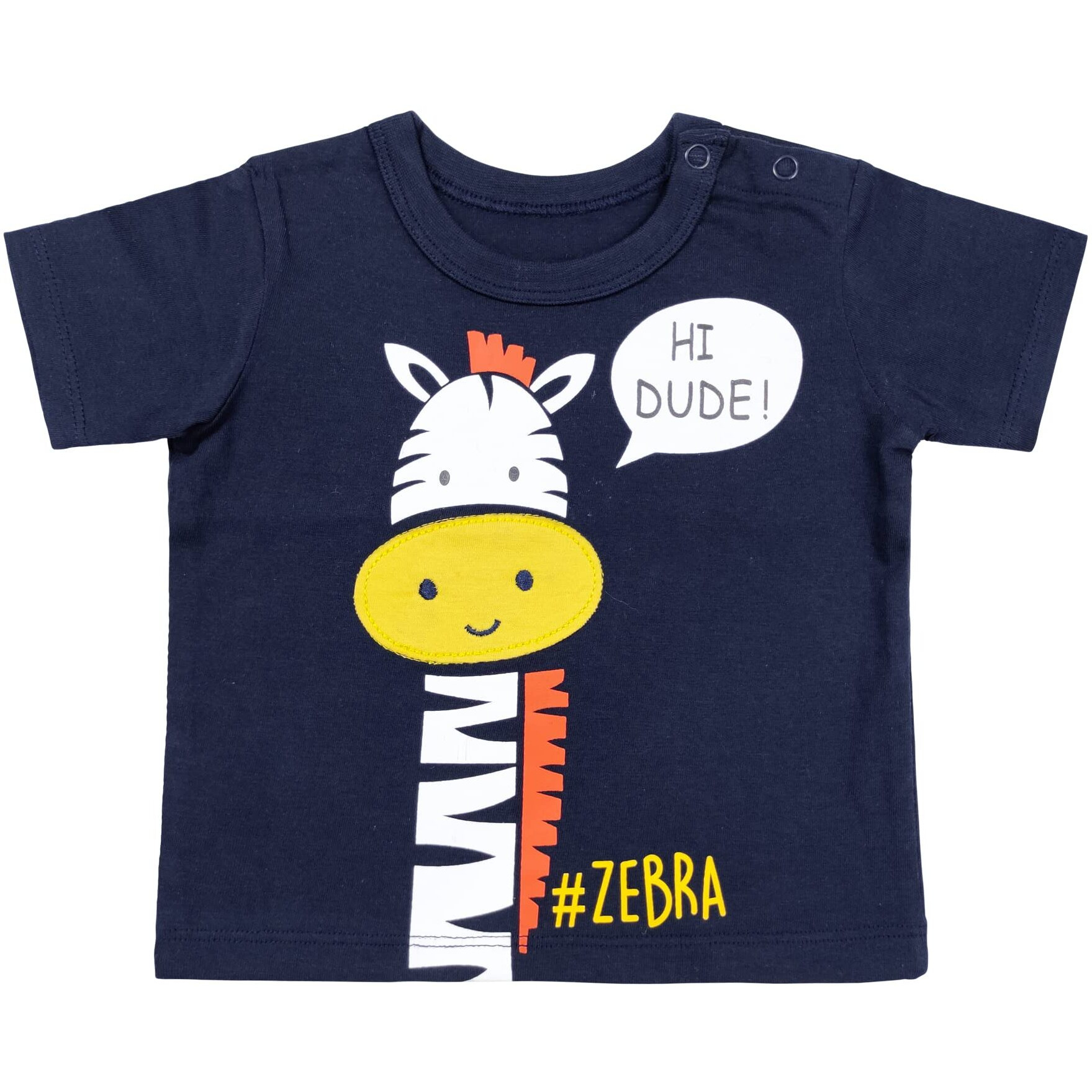 Ariel Cotton Clothing Sets For Baby Boys & Girls - Unisex Clothing Sets Full Sleeve T-Shirt & Pant, Pajama Set, Blue White Zebra, 3 Months-6 Months