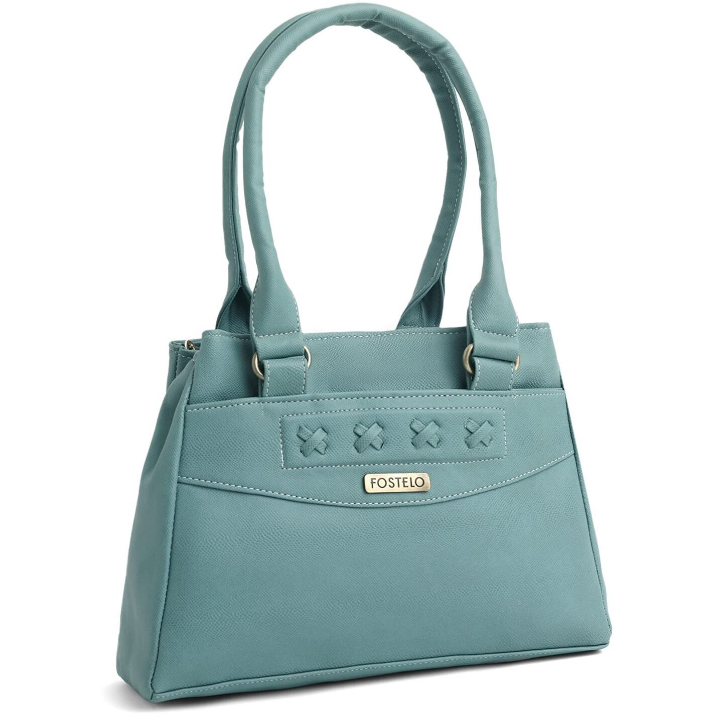 Fostelo Women's Vegan Leather Kanye Nest Handbags Shoulder Hobo Bag Ladies Purse (Grey) (Large)