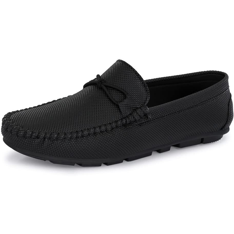 Mactree Black Synthetic Leather Loafer Shoes For Men- 9 Uk