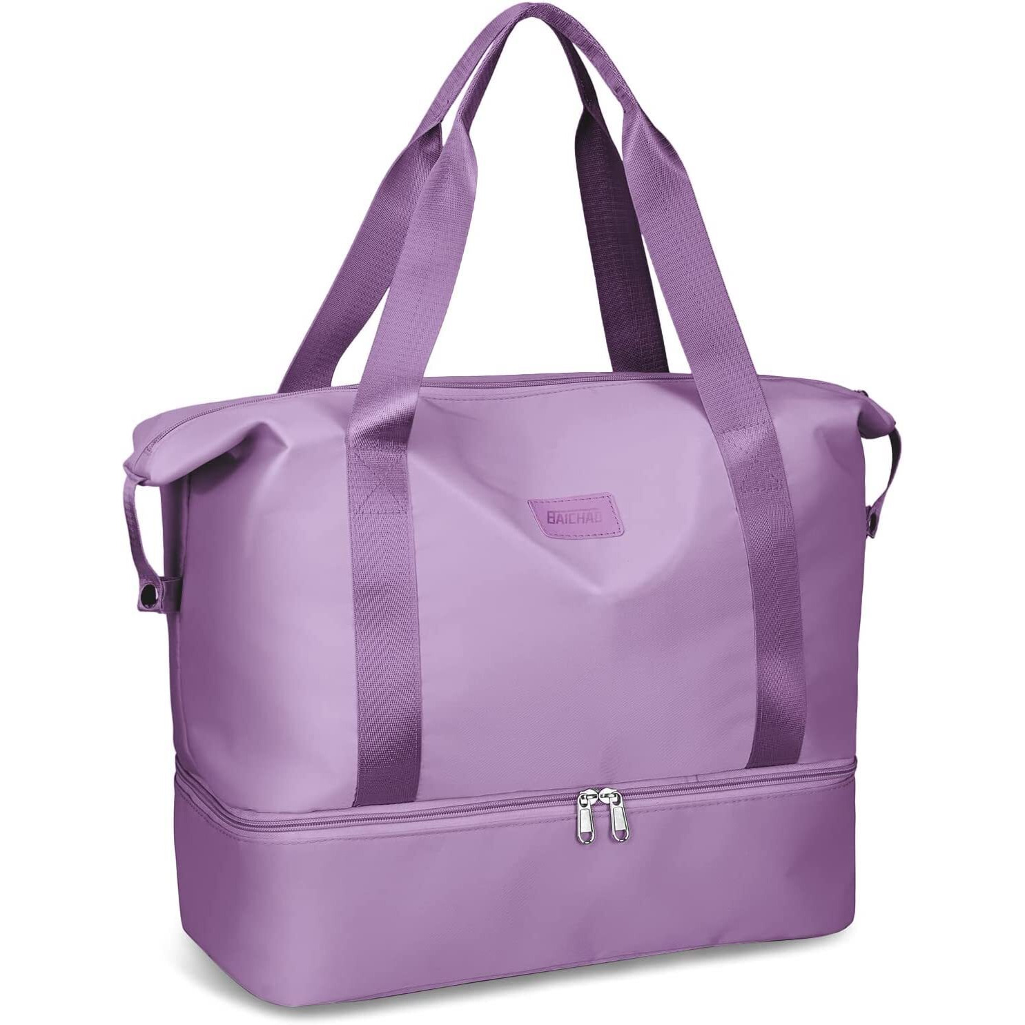 Jd Fresh 1 Layer Nylon 23 Cms Duffle Bags/Convertible Travel Luggage With Wheels/Waterproof Traveling Bag For Clothes/Foldable - Extendable Duffle Luggages For Men And Women(Taro Purple)