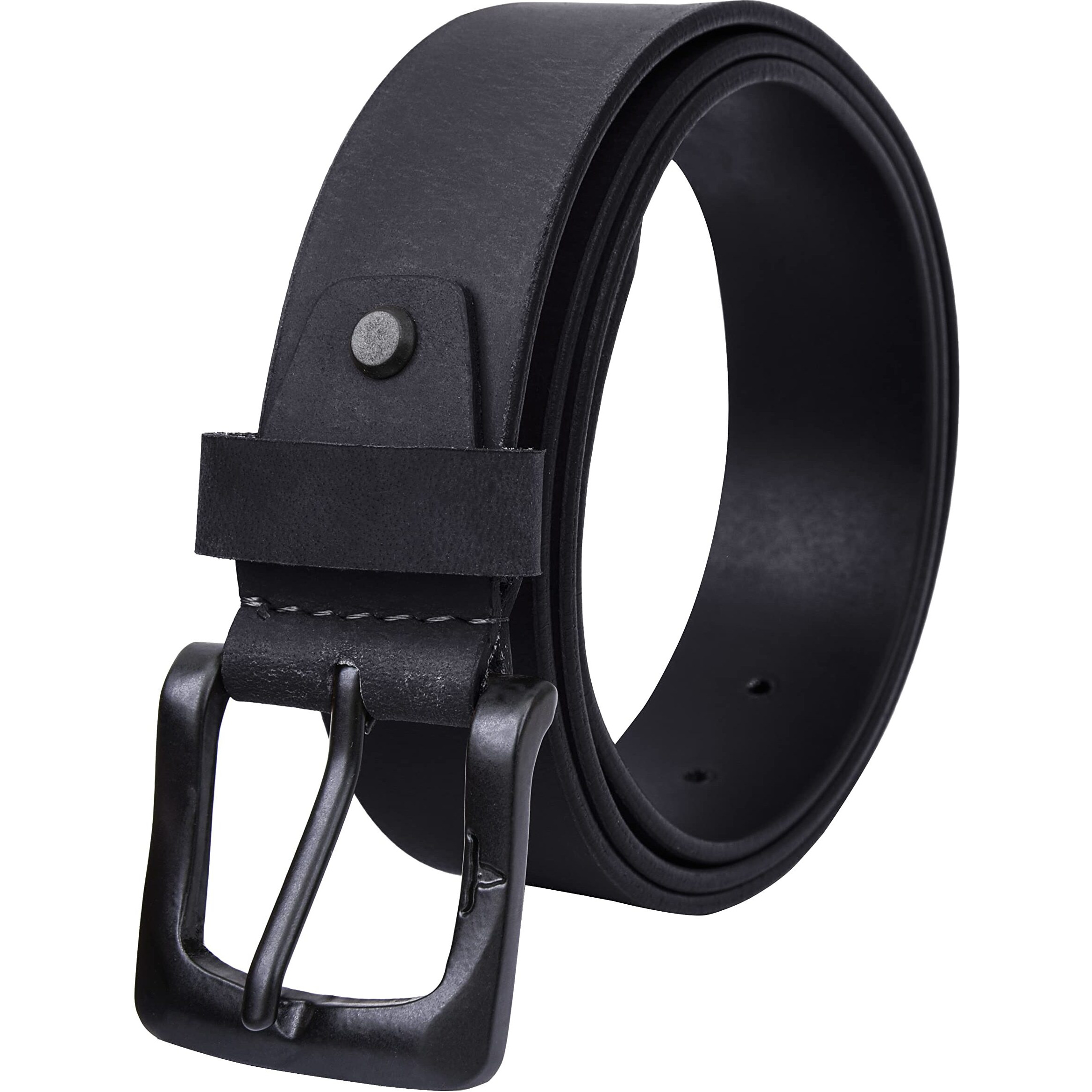 Urban Forest Black Casual Leather Belt For Men