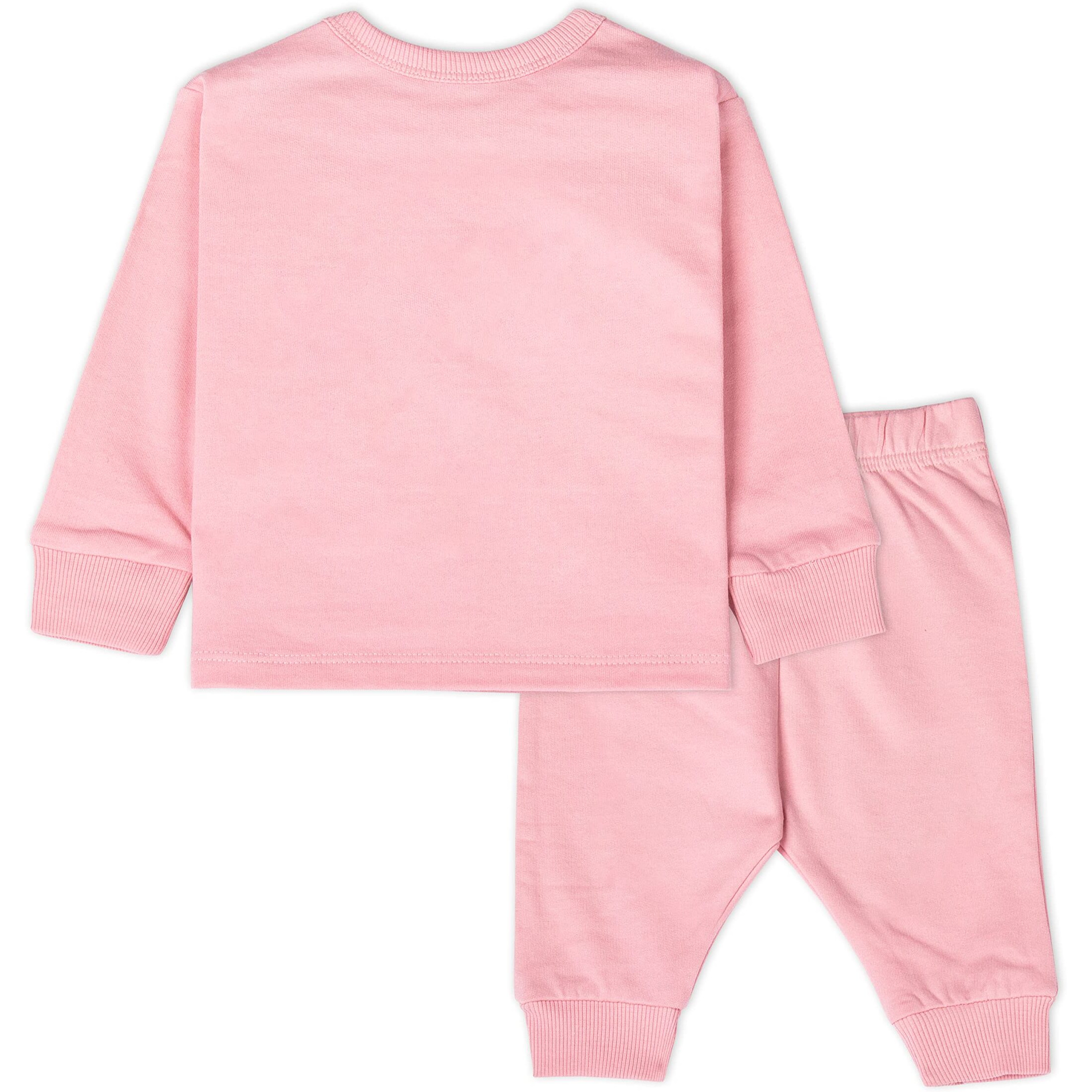 Real Basics Cotton Fleece Clothing Sets For Boys & Girls - Unisex Winter Clothing Sets Full Sleeve T-Shirt & Pant