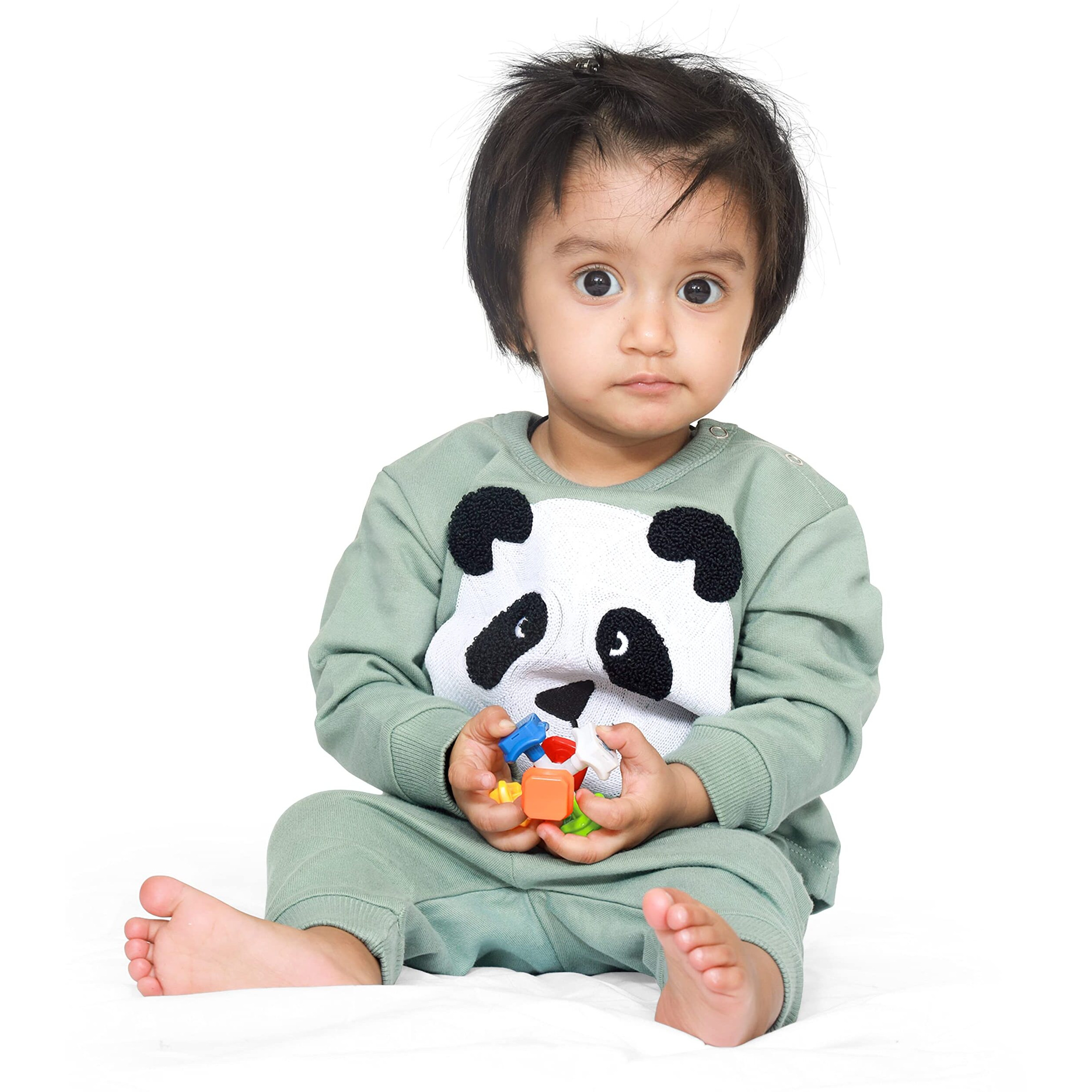 Ariel Cotton Fleece Clothing Sets For Boys & Girls - Unisex Winter Clothing Sets Full Sleeve T-Shirt & Pant