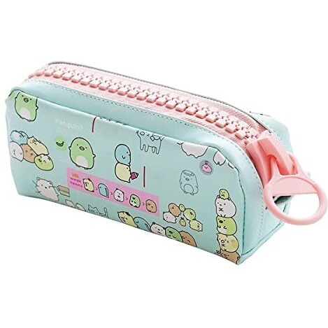 Wolpin Polyurethane 1Pc Pencil Case Large Capacity Pencil Pouch Bag Pu For Boys & Girls Students With Large Zipper Closure Portable Stationery Bag Organizer, Multicolour