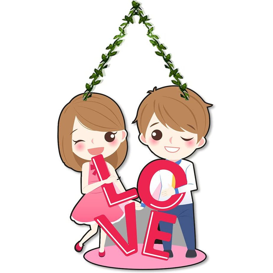 Artvibes Love Wall Hanging For Home Decor | Couple Gifts | Valentine Decor Items For Girlfriend Boyfriend Husband Wife | Living Room Decoration | Art Piece For Bedroom (Wh_8305N)