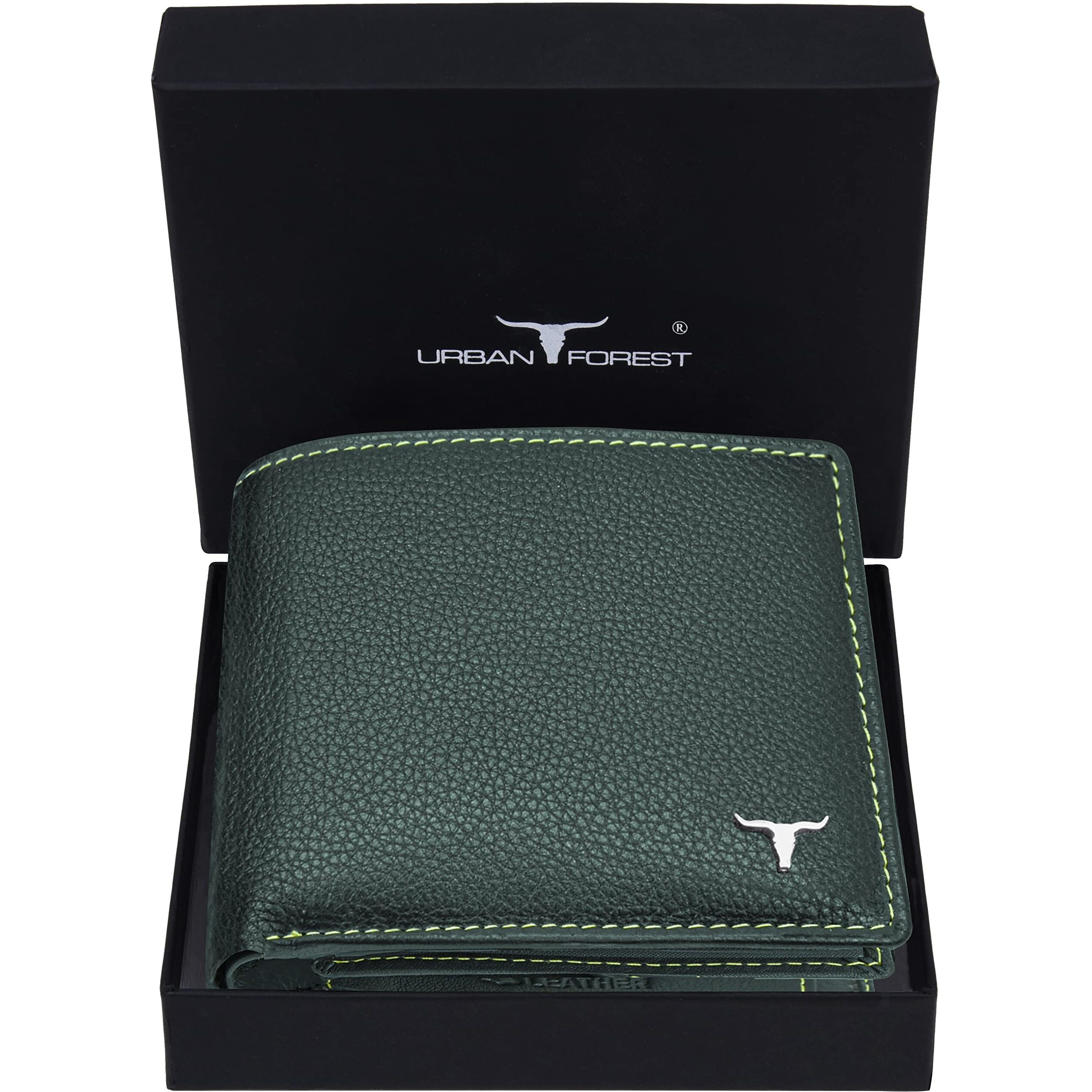 Urban Forest Charlie Green Leather Wallet For Men