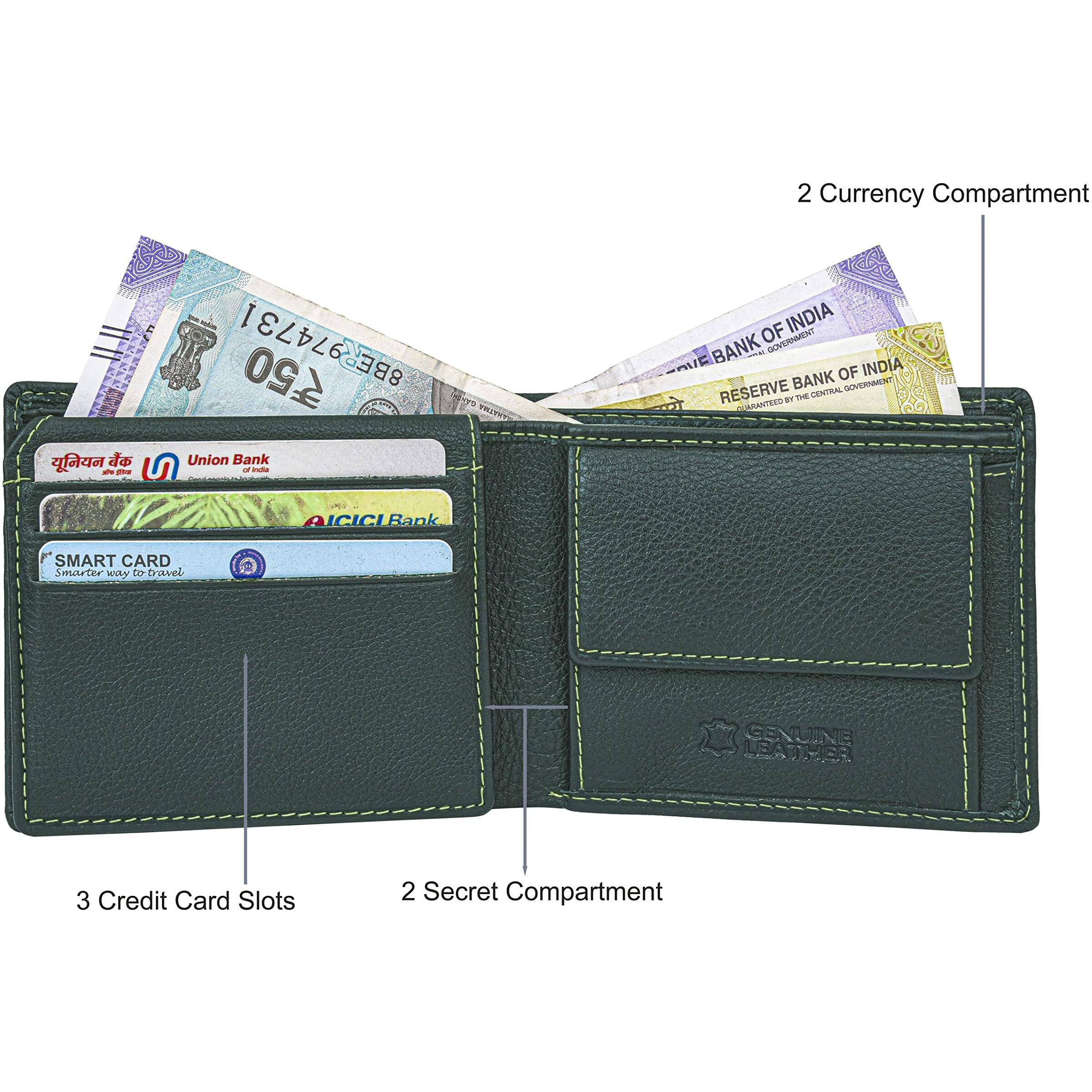 Urban Forest Charlie Green Leather Wallet For Men