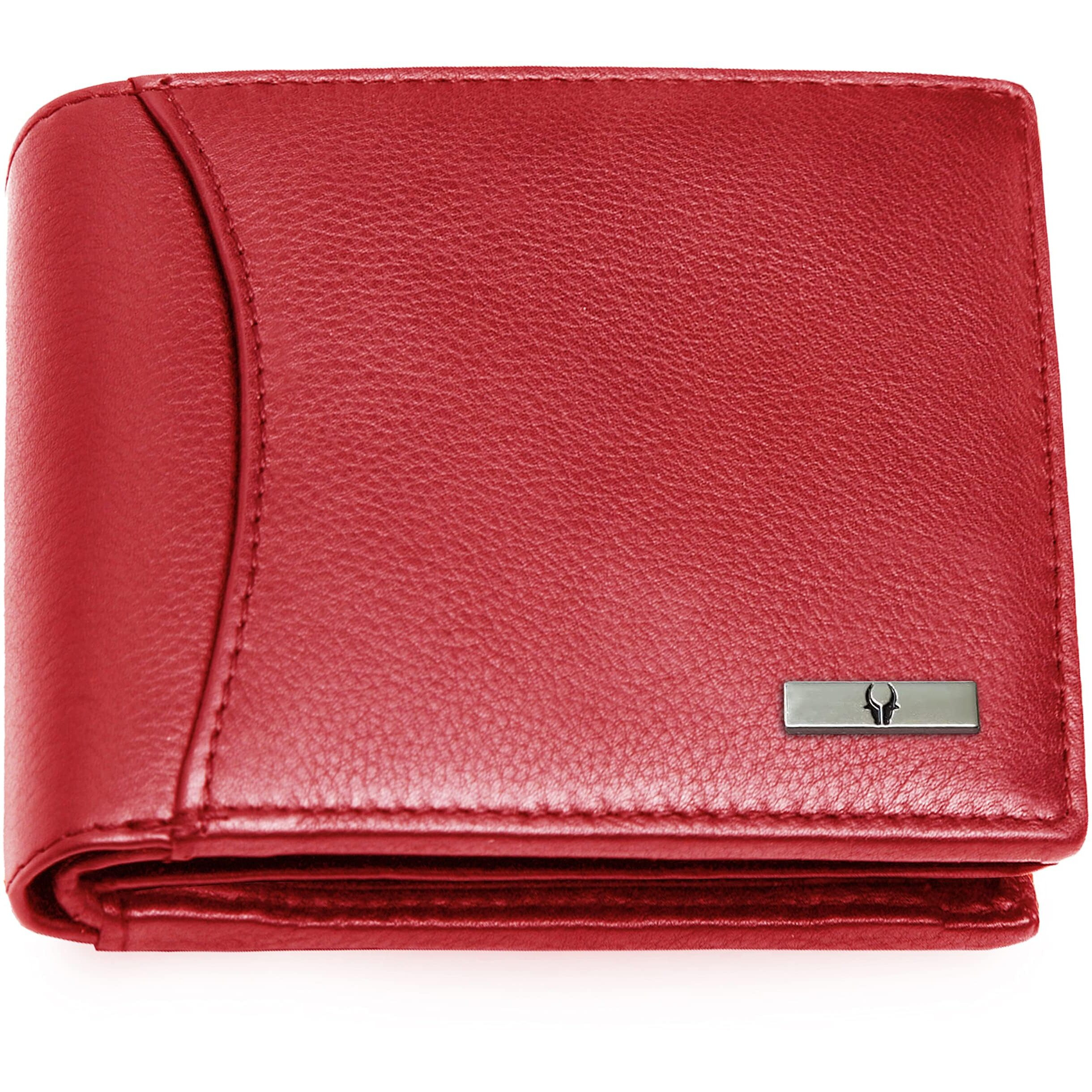 Wildhorn Rfid Protected Leather Wallet For Men, Red