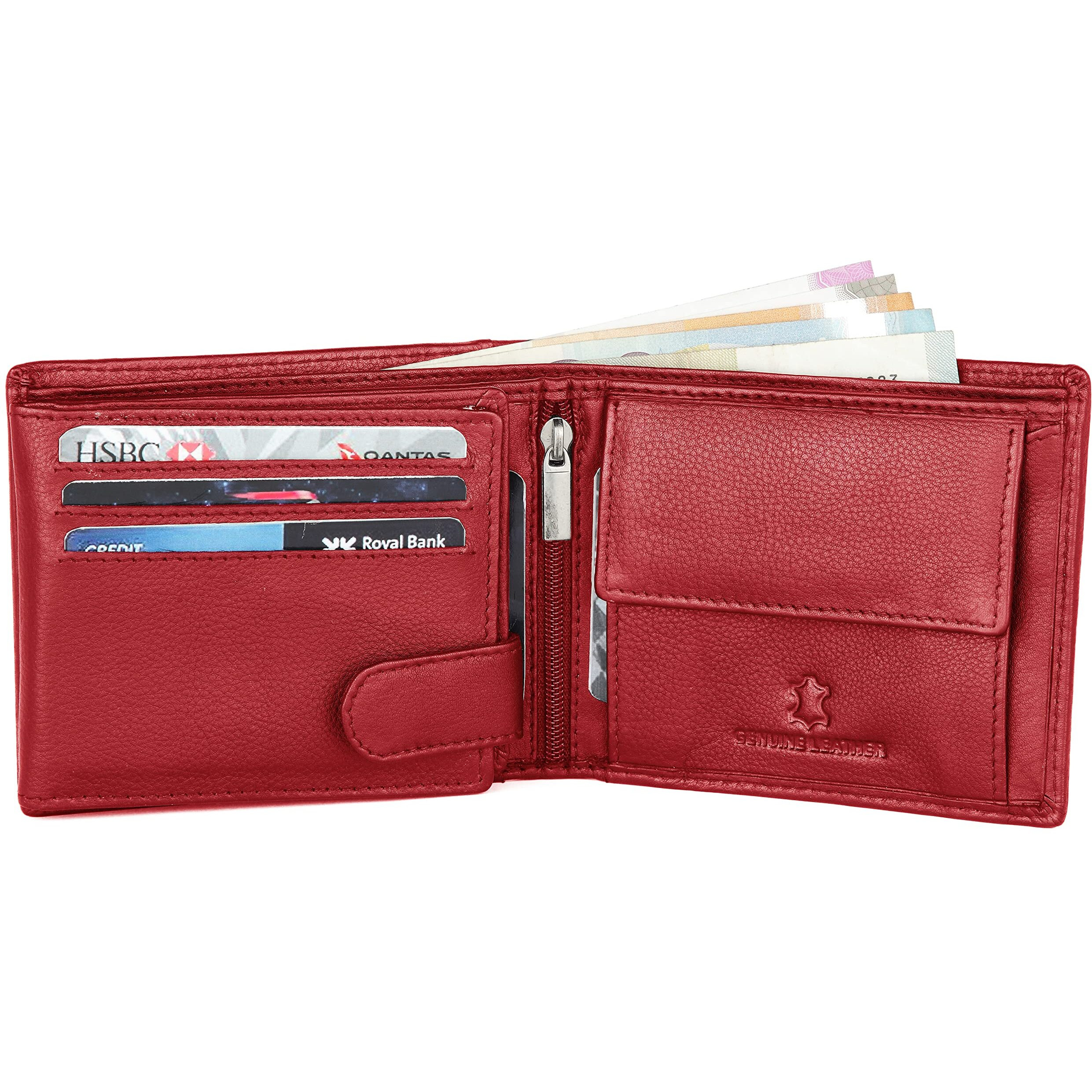 Wildhorn Rfid Protected Leather Wallet For Men, Red
