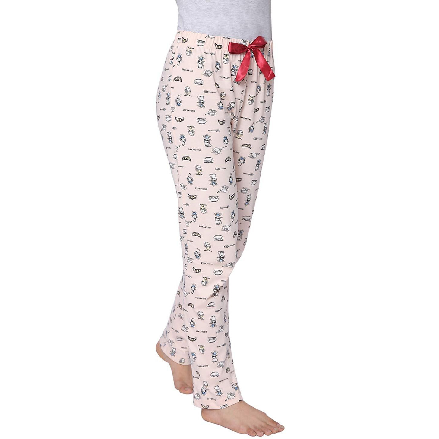 Real Basics Women's Cotton Printed Pyjama Pack Of 2(Rb-W-Pj-4Xl-P2-S3(Heart+Breakfast)_N_Multicolor_4Xl)