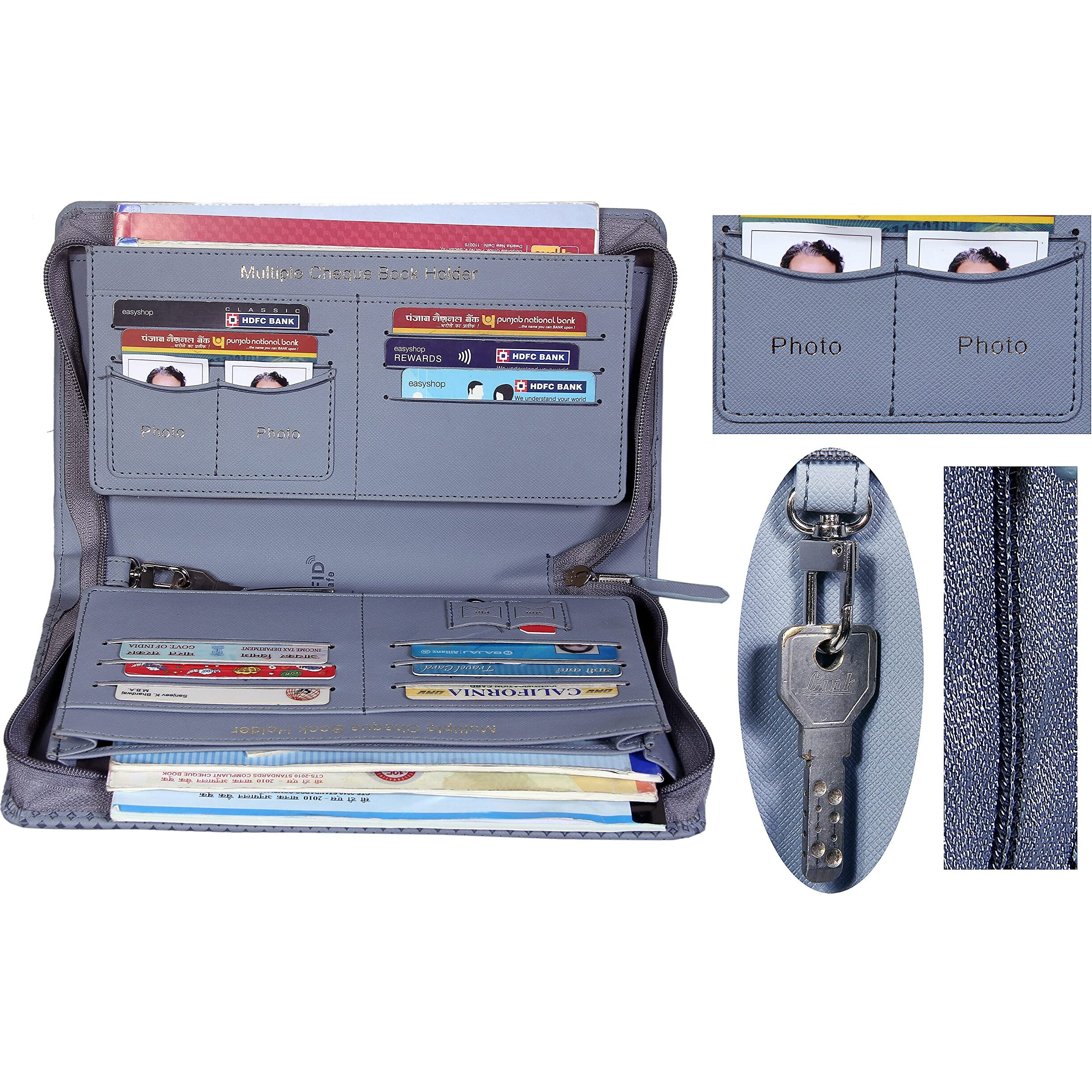 Sukeshcraft Bank Document Holder|Pu Made Hold 8 Cheque Books