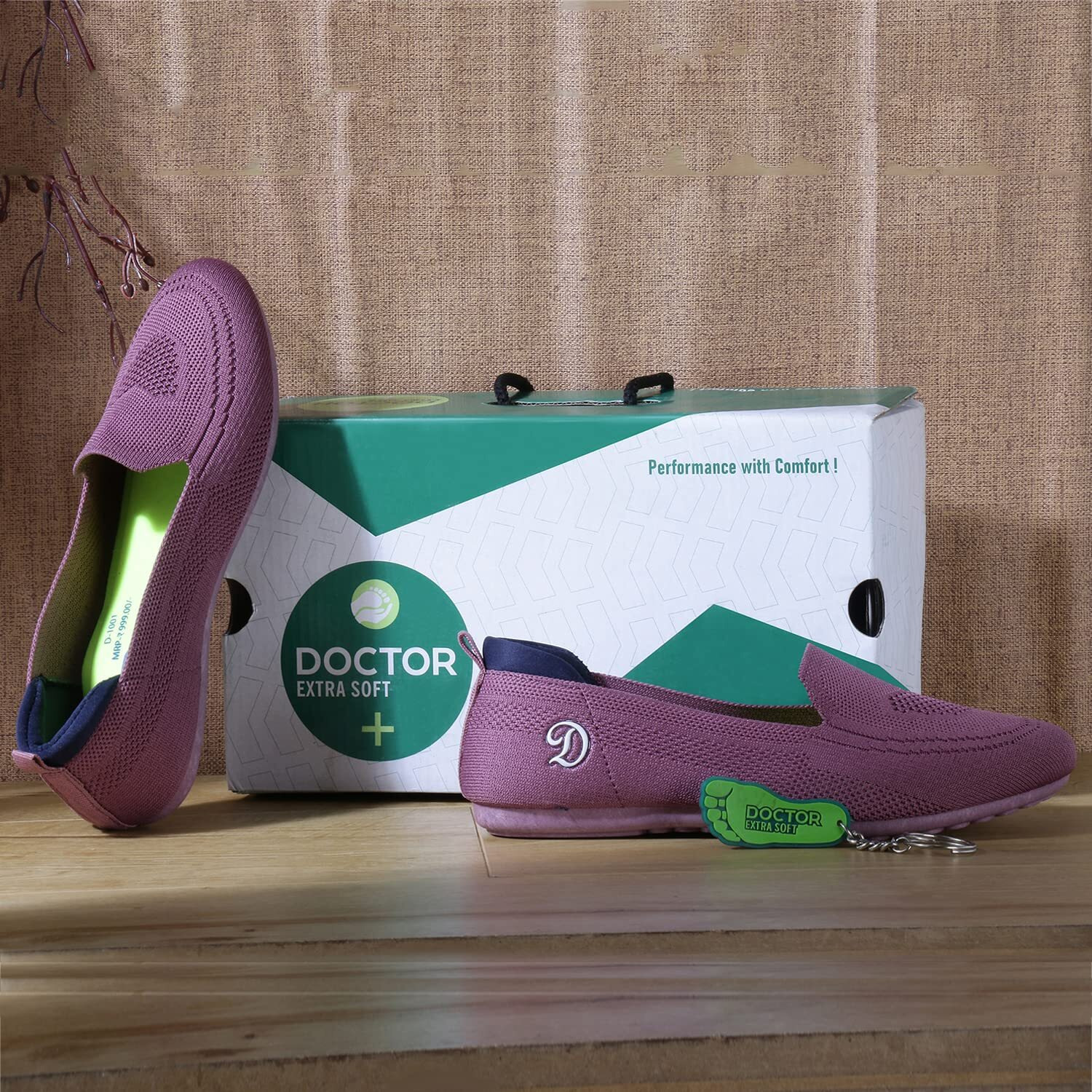 Doctor Extra Soft Flexible Memory Foam Women's Shoes For Walking Gym Training,Casual, Sports,Slip-On,Lightweight Lace Up Athletics Slipon Running Sneaker For Ladies And Girls D-1003-Mock-4 Uk, Purple