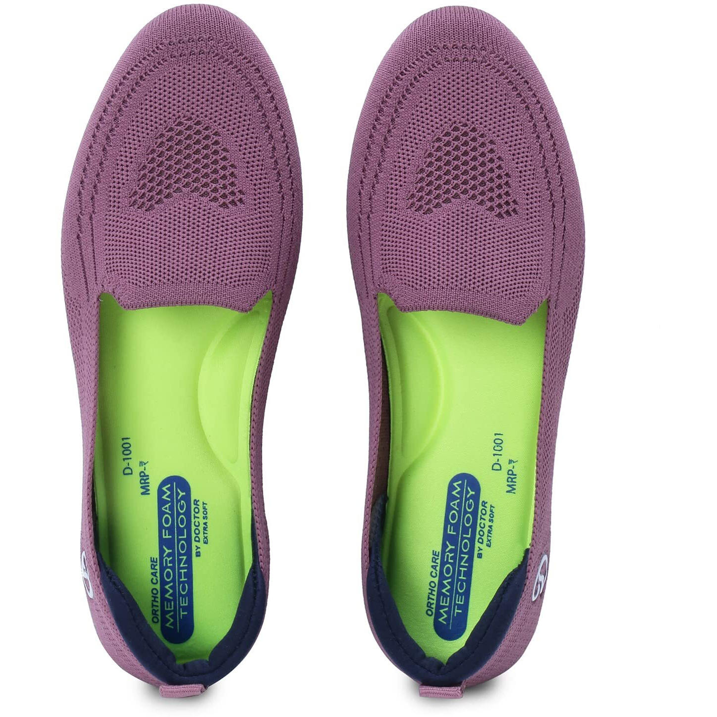 Doctor Extra Soft Flexible Memory Foam Women's Shoes For Walking Gym Training,Casual, Sports,Slip-On,Lightweight Lace Up Athletics Slipon Running Sneaker For Ladies And Girls D-1003-Mock-4 Uk, Purple