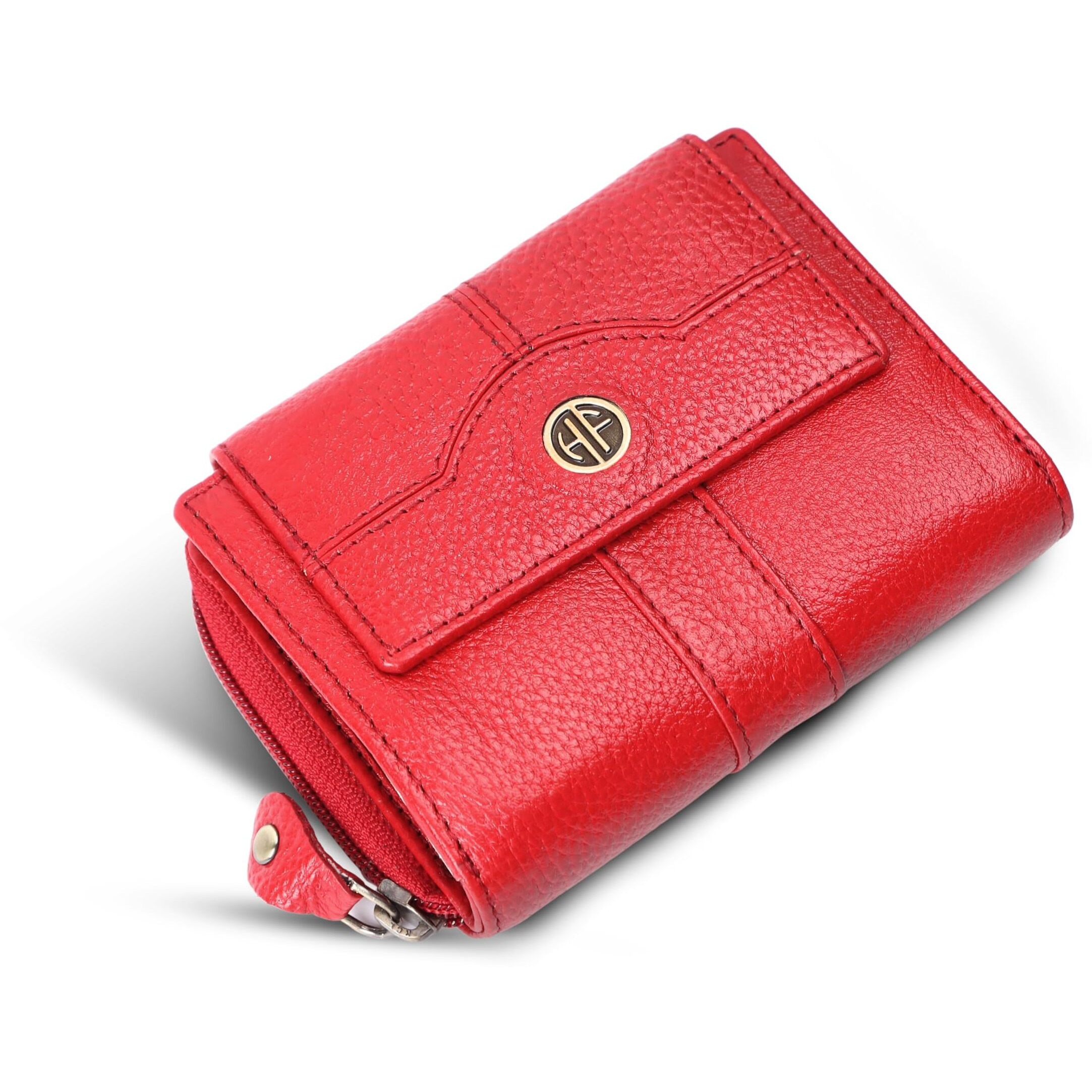 Hammonds Flycatcher Leather Ladies Wallet For Woman With 14 Card Slots - Clutch Purse For Women, Ladies Wallet For Women Stylish, Ladies Purse For Women Wallet, Purse For Woman, Red