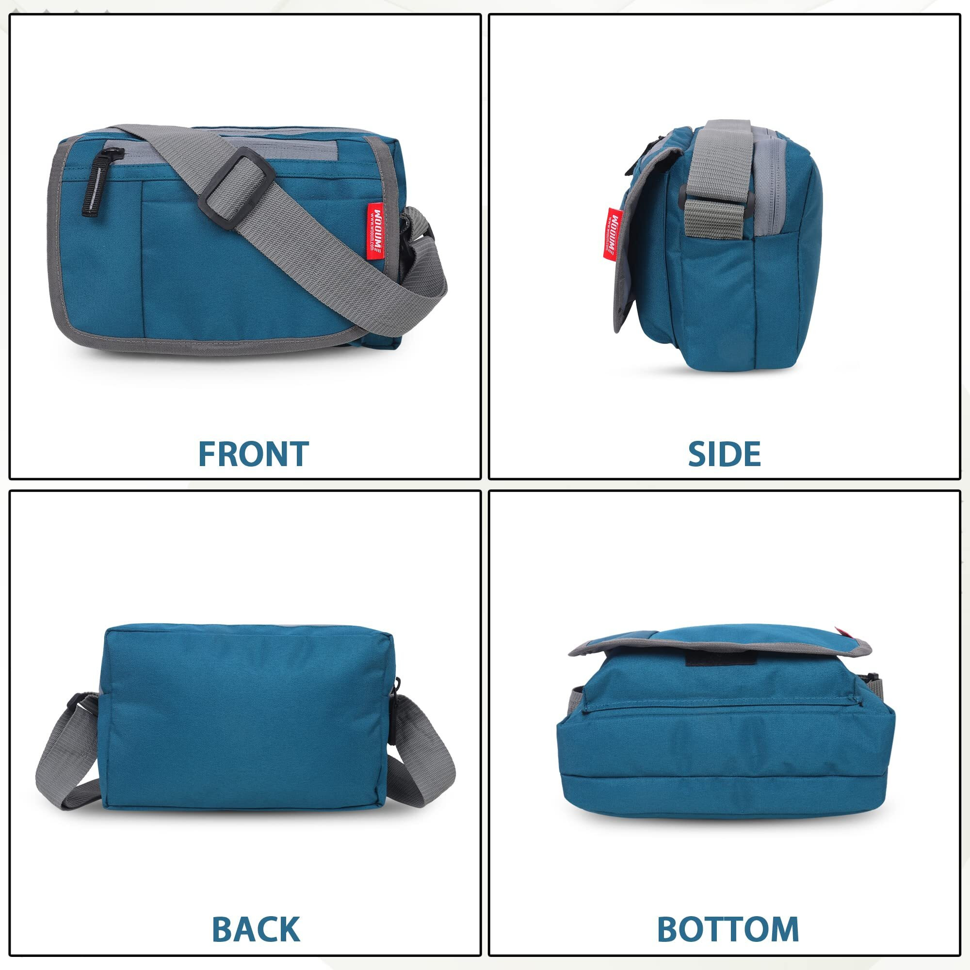 Wooum Sling Bag Cross Body Bag Travel Side Bag Office Bag Shoulder Bag Travel Pouch Leisure Bag Money Bag For Adults - Tblue