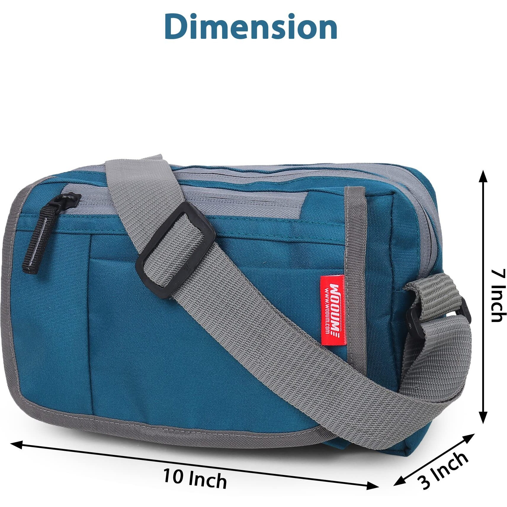 Wooum Sling Bag Cross Body Bag Travel Side Bag Office Bag Shoulder Bag Travel Pouch Leisure Bag Money Bag For Adults - Tblue