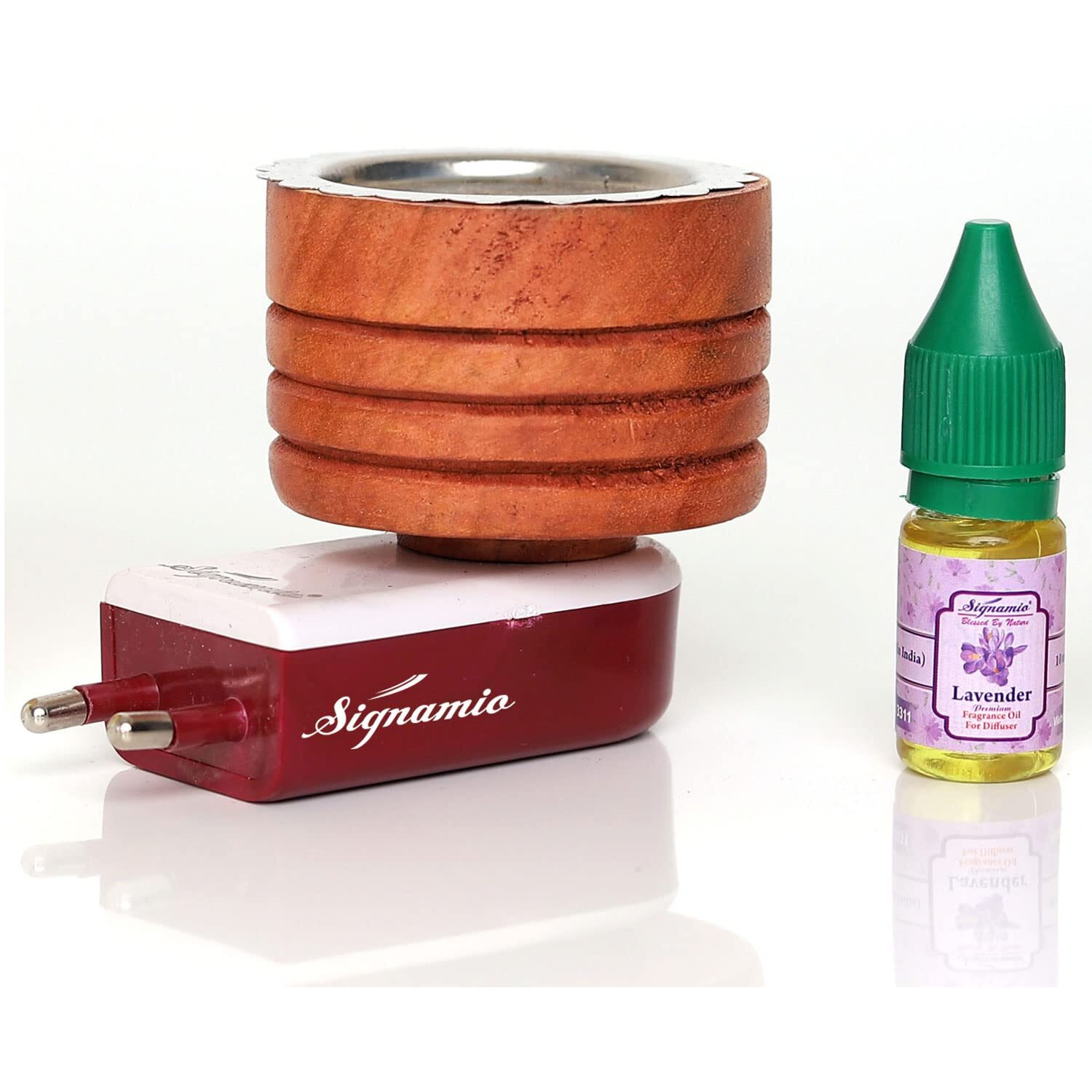 Signamio Aroma Scent Bakhoor Camphor Oil Electric Kapoor Diffuser Burner - Lavender Oil Included For Invigorating Home Fragrance Relaxation & Purity