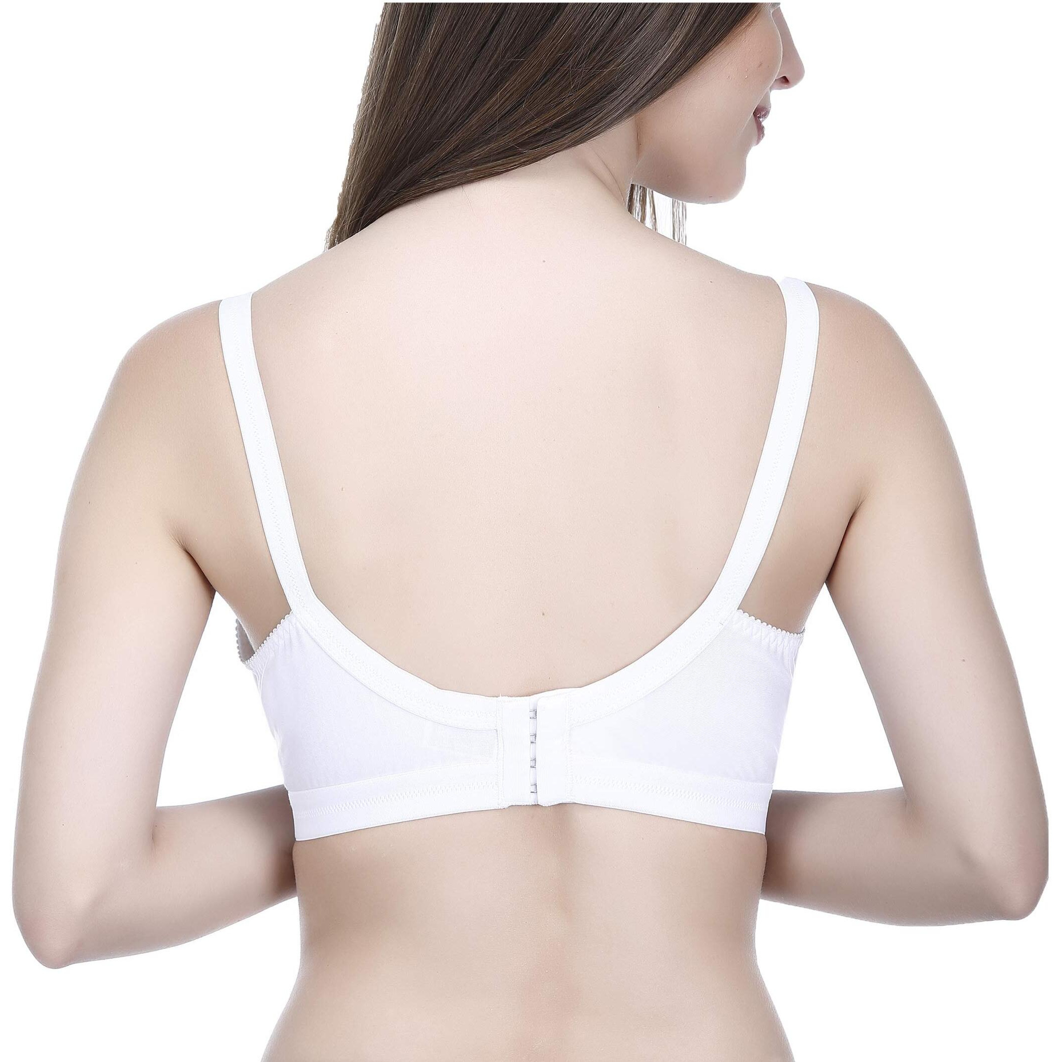 Elina Women's Cotton Non-Padded Full Coverage Bra (White_38F) 38F