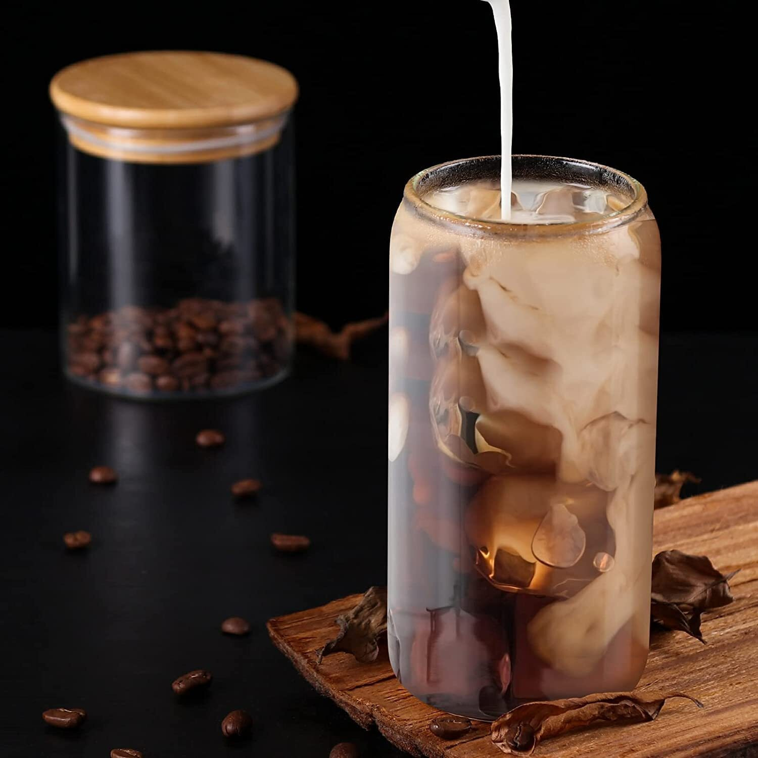 Kikiluxxa Transparent Glass Tumbler With Glass Straw Mug For Adults And Kids - 540Ml - Pack Of 1 - Fruit Juice Milk Cup Sipper Tea N Coffee Cup Can (Transparent Tumbler)