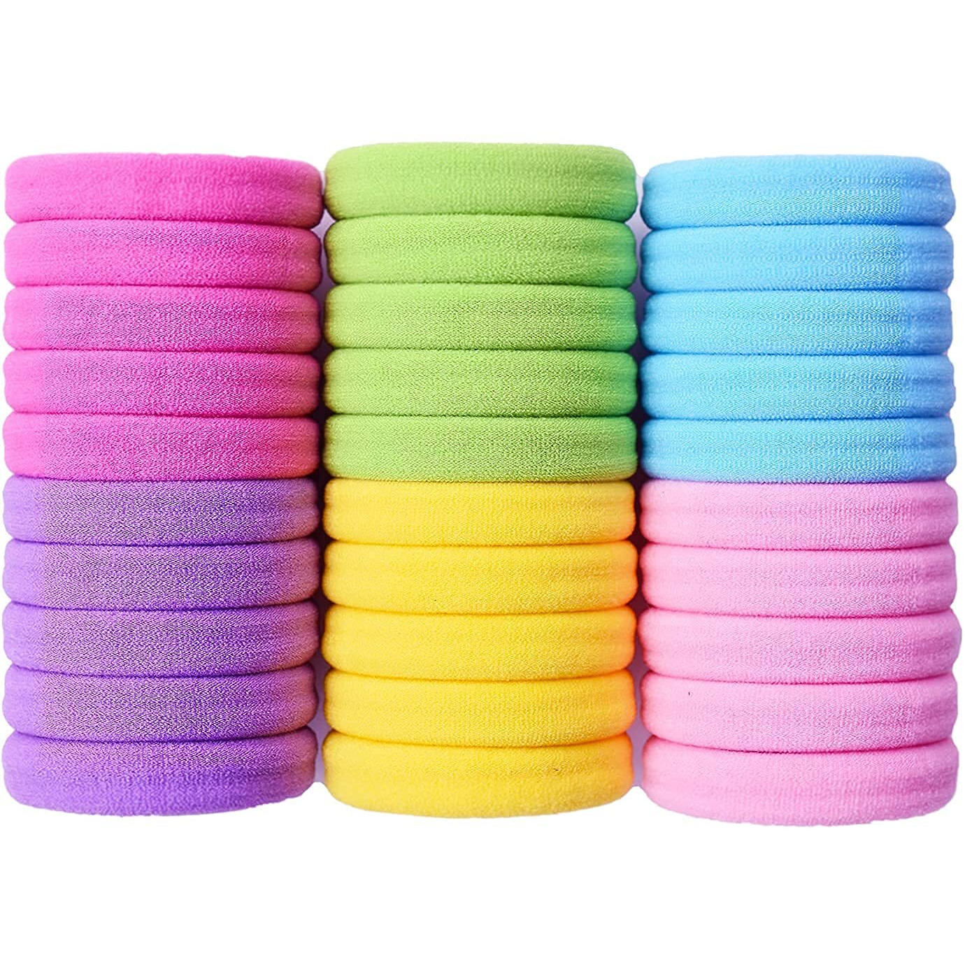 Diversa Multicoloured Elastic Hair Rubber Bands Polytail Holder Ties For Women And Girls, (5 Bands In One Color, Pack Of 60 Pcs)
