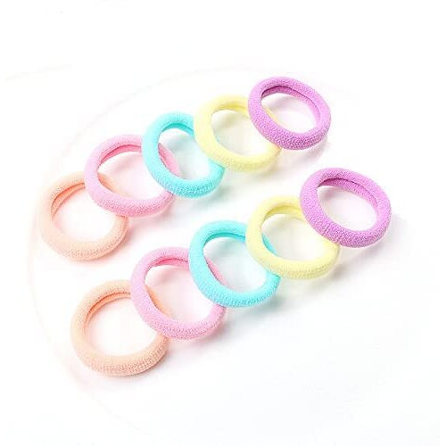 Diversa Multicoloured Elastic Hair Rubber Bands Polytail Holder Ties For Women And Girls, (5 Bands In One Color, Pack Of 60 Pcs)