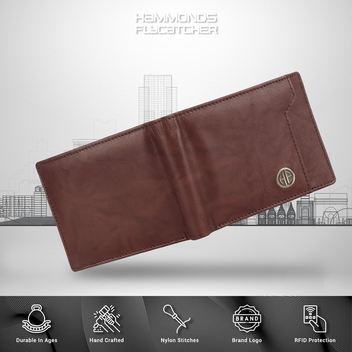 Hammonds Flycatcher Wallet For Men Leather Original, Leather Wallet For Men Stylish Men Wallet, Mens Wallet Leather, Wallets For Man, 6 Card Slots, Purse For Men Branded, Gift For Men - Antique Brown