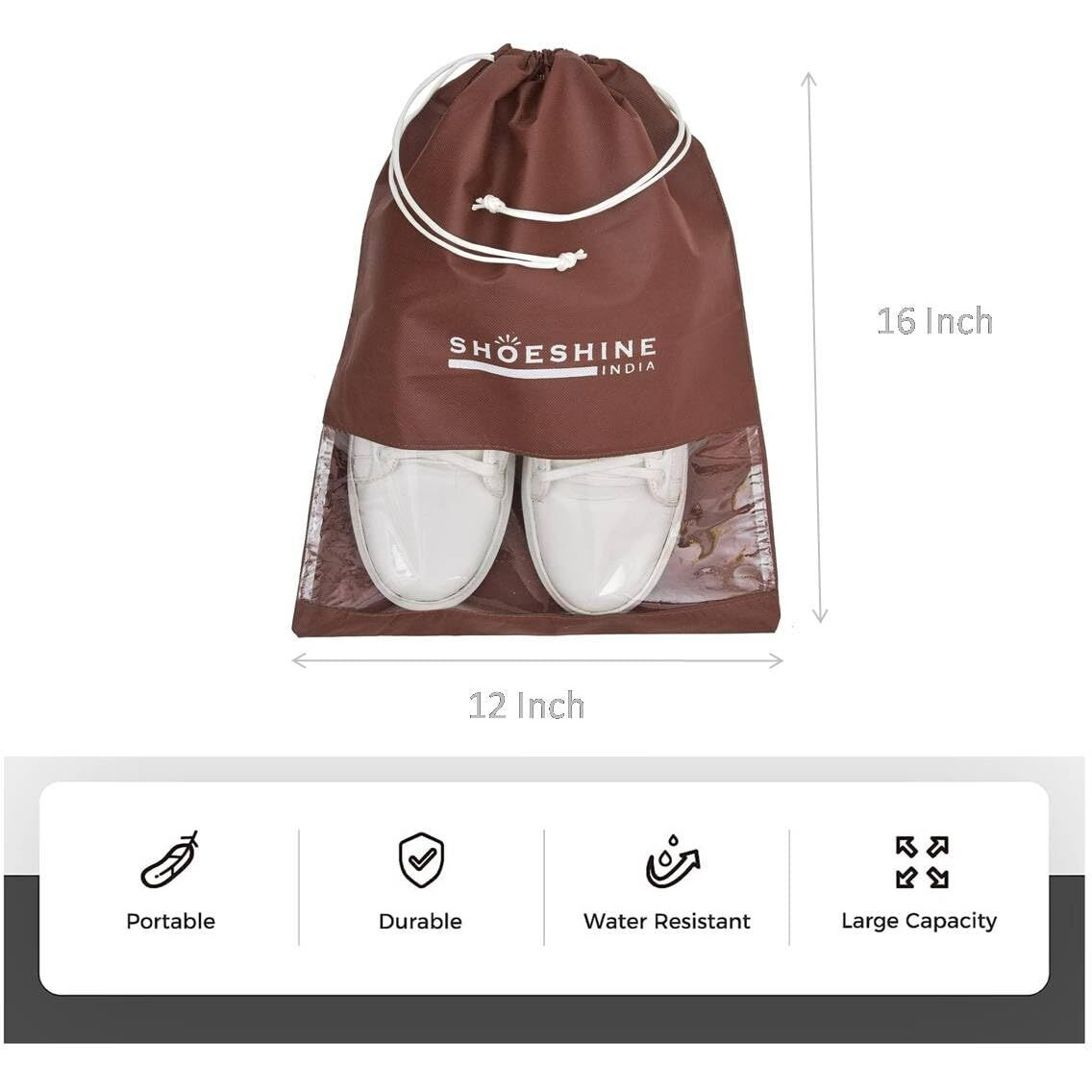 Shoeshine Shoe Bag Travel Essential Packing Organizer For Men Women Or Kids Pouches For Homr Storage Shoes- Pack Of 24 Cover