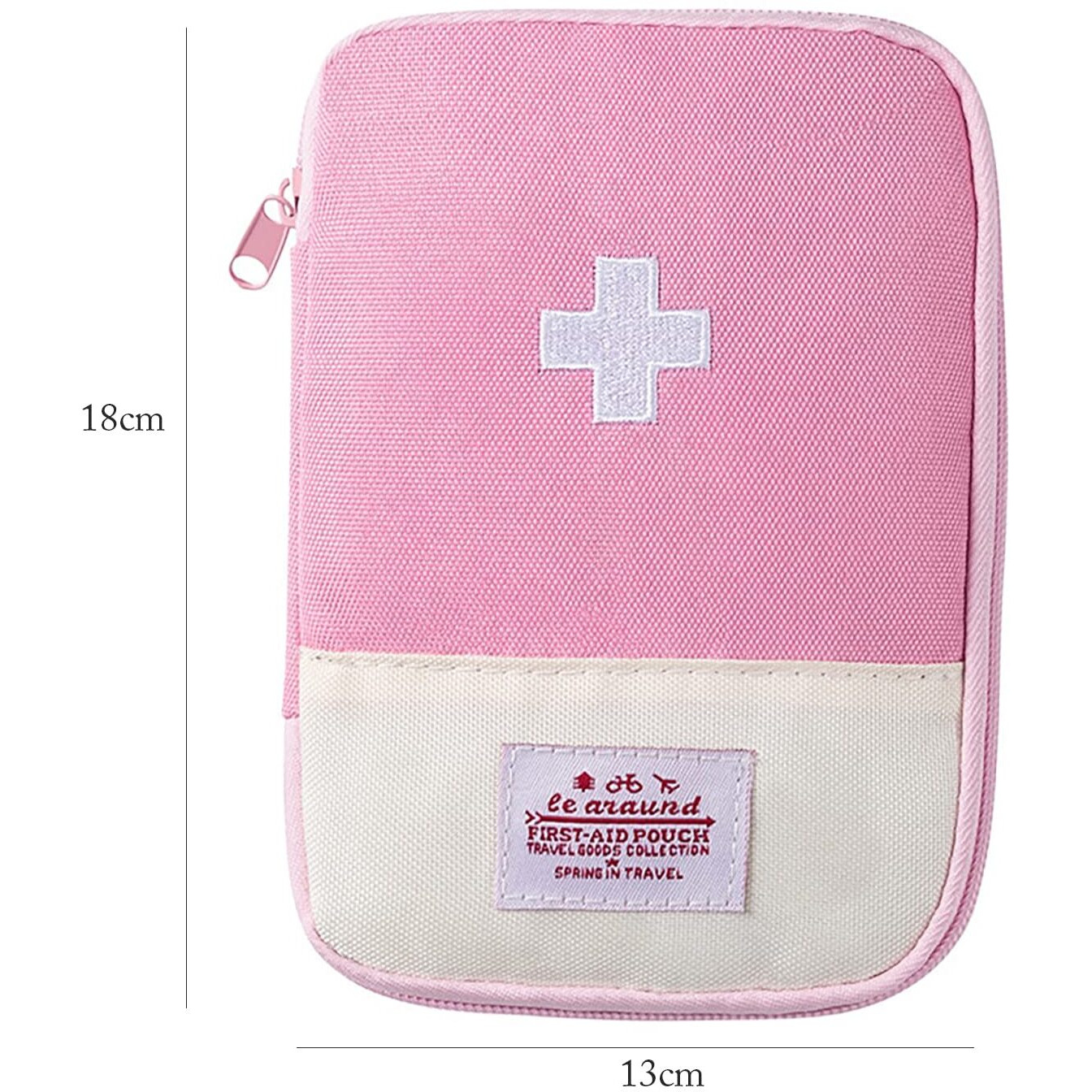 House Of Quirk First Aid Bag,Empty First Aid Pouch,Mini Portable Medical Bag For Outdoor Camping Hiking Travel Emergency,Multifunction Emergency Medicine Storage (Pink)