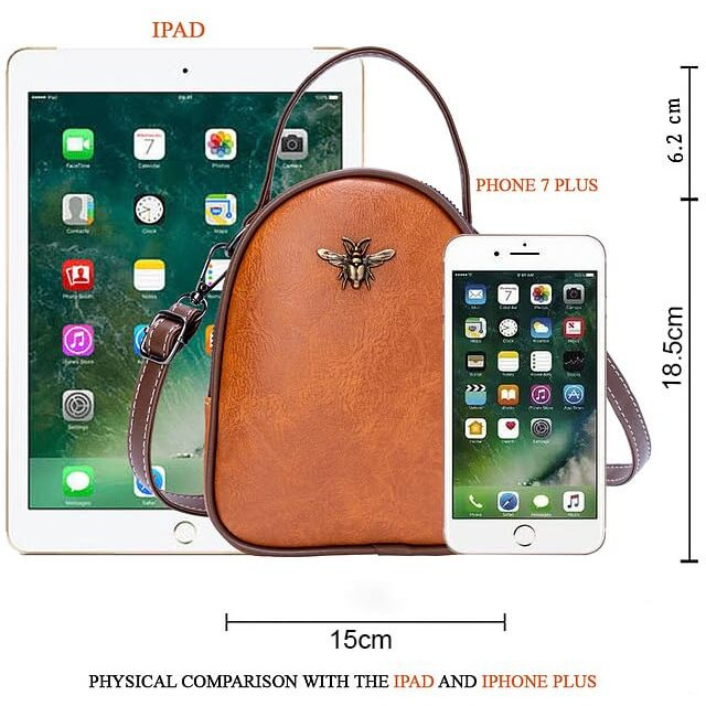Inovera (Label) Women's Cross-Body Shoulder Sling Bag Mobile Purse Handbag With Adjustable Strap(Brown)