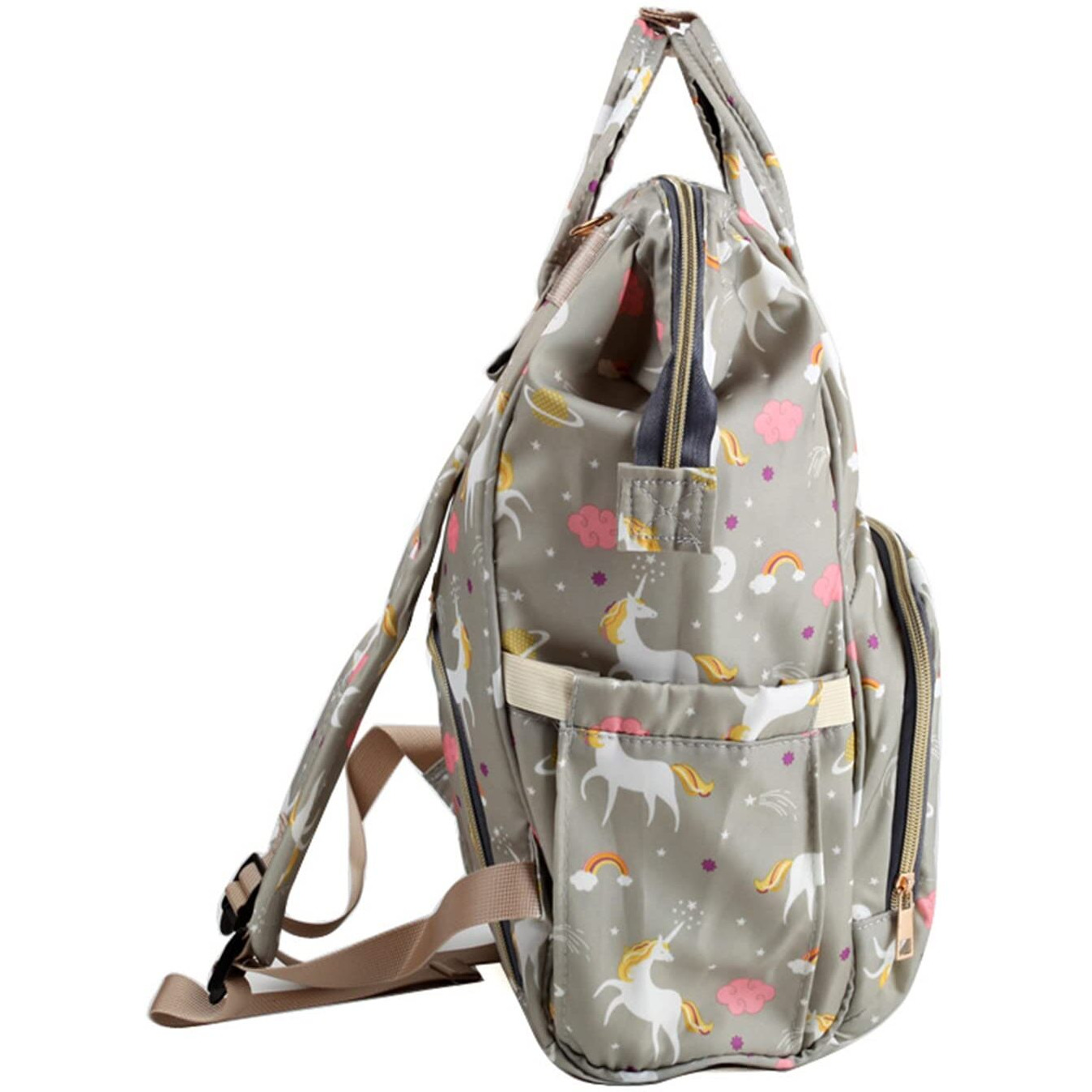 House Of Quirk Baby Diaper Bag Maternity Standard Backpack (Grey Winter), 21 Litre