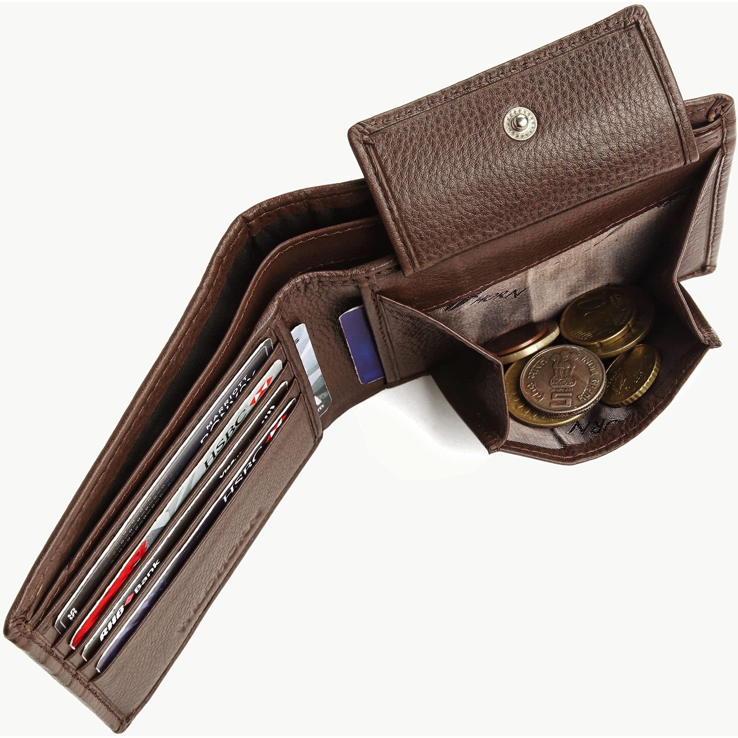 Wildhorn Rfid Protected Leather Wallet For Men, Walnut