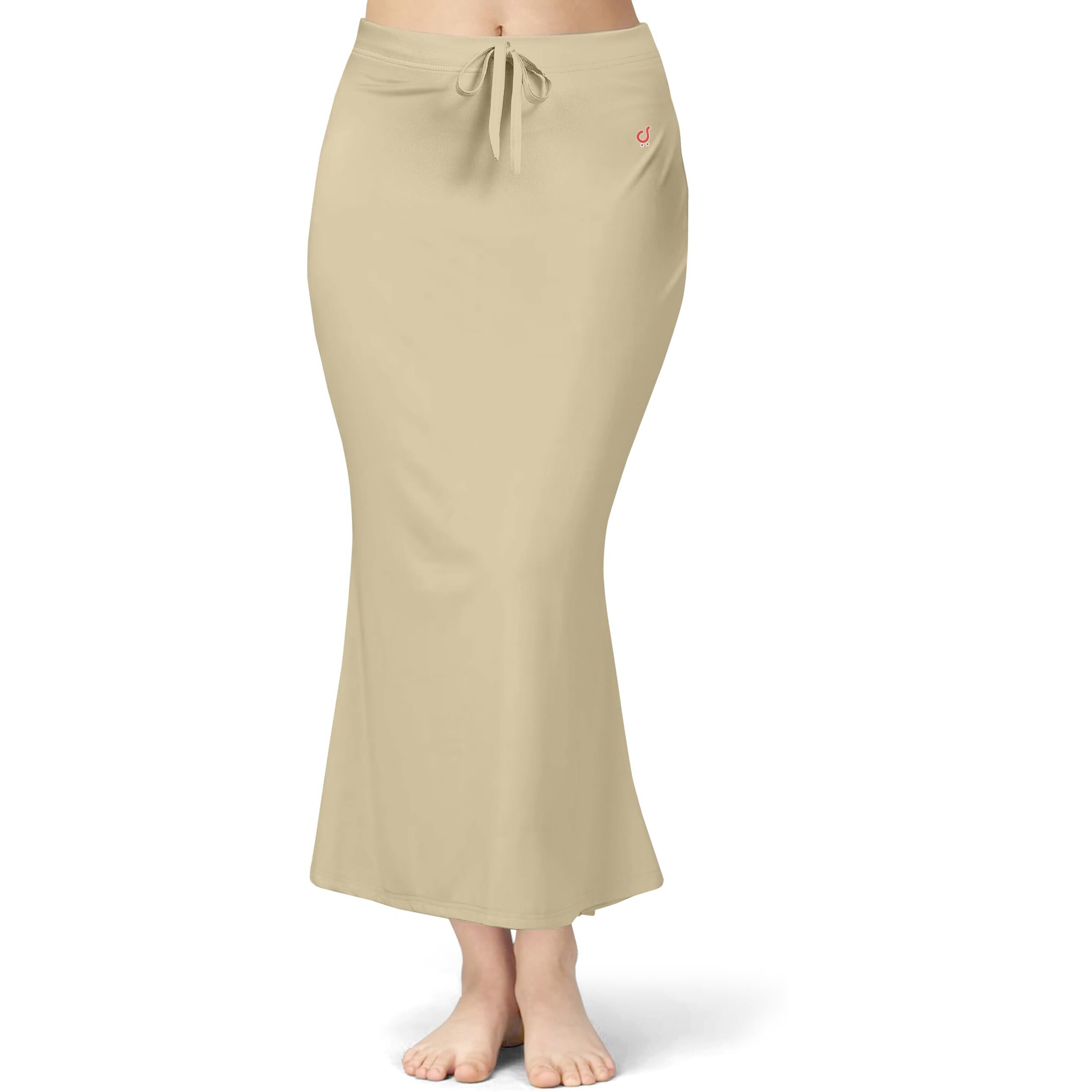 Trendmalls Women's Polyester Spandex Saree Shapewear Petticoat For Women, Cotton Blended,Petticoat,Skirts For Women,Shape Wear Dress For Saree Shaper Beige