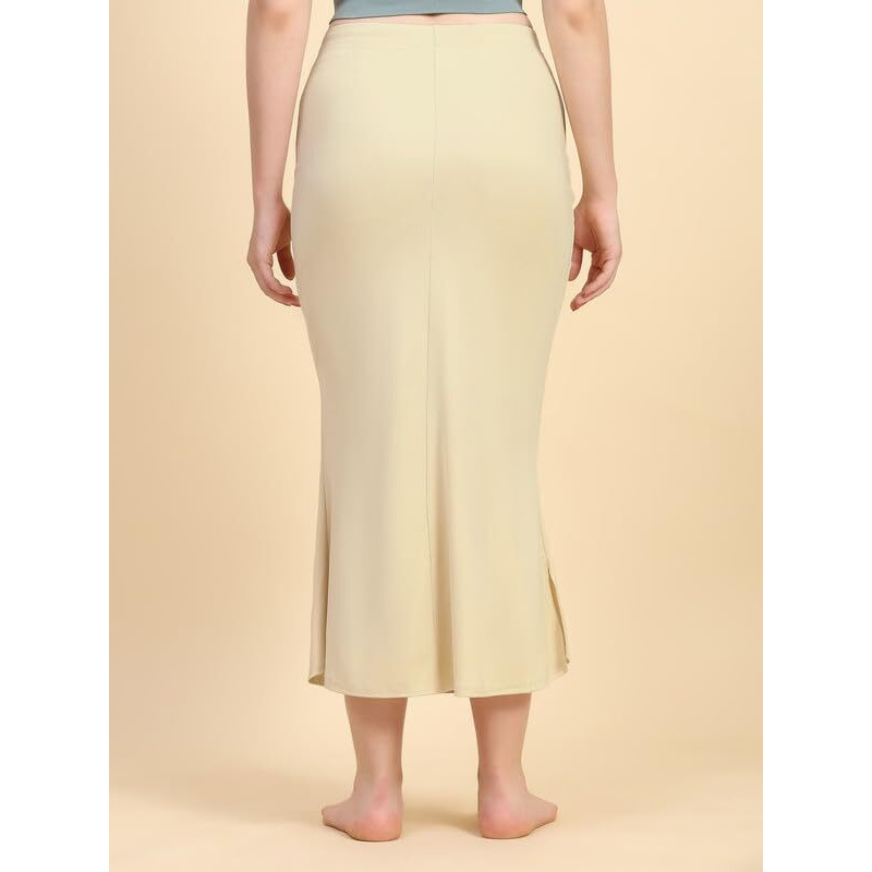 Trendmalls Women's Polyester Spandex Saree Shapewear Petticoat For Women, Cotton Blended,Petticoat,Skirts For Women,Shape Wear Dress For Saree Shaper Beige